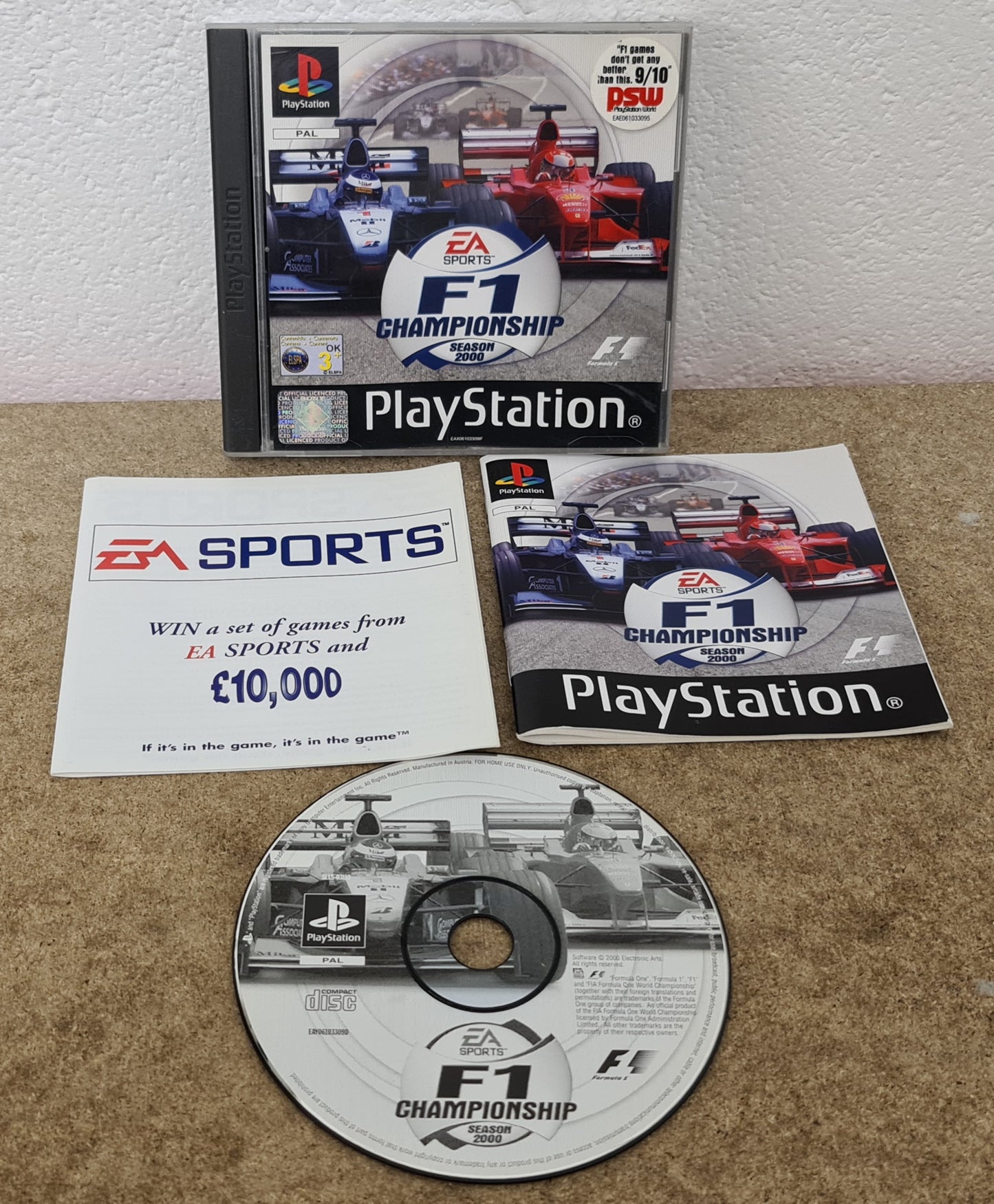F1 Championship Season 2000 Sony Playstation 1 (PS1) Game