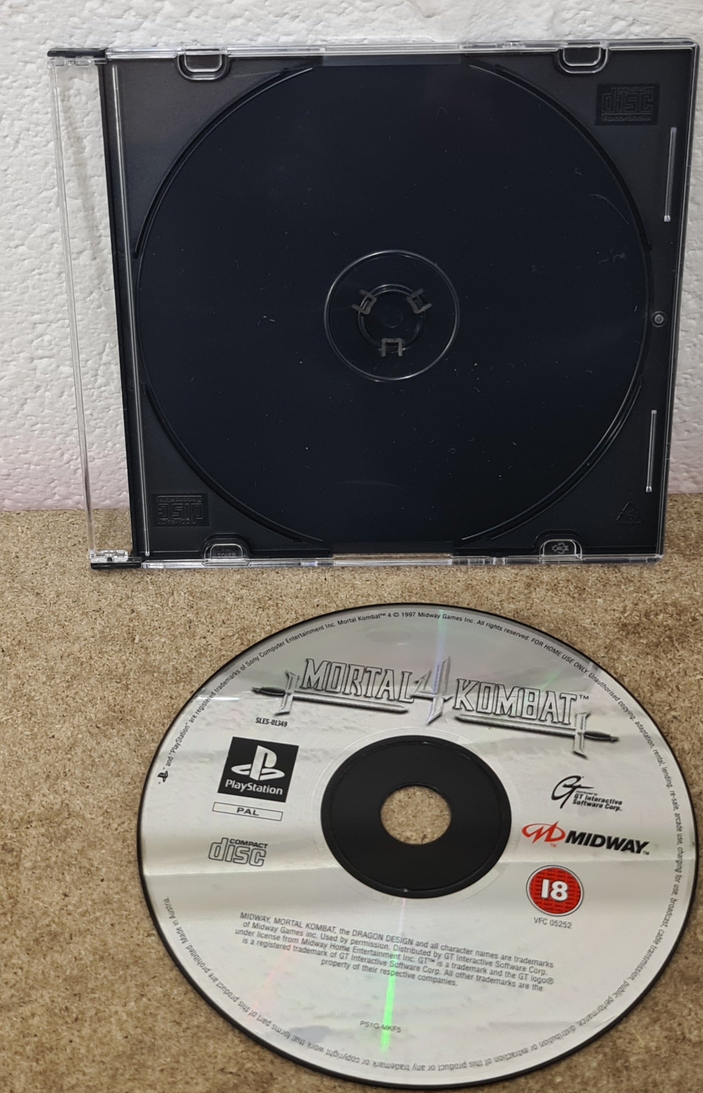 Mortal Kombat 4 Sony Playstation 1 (PS1) Game Disc Only