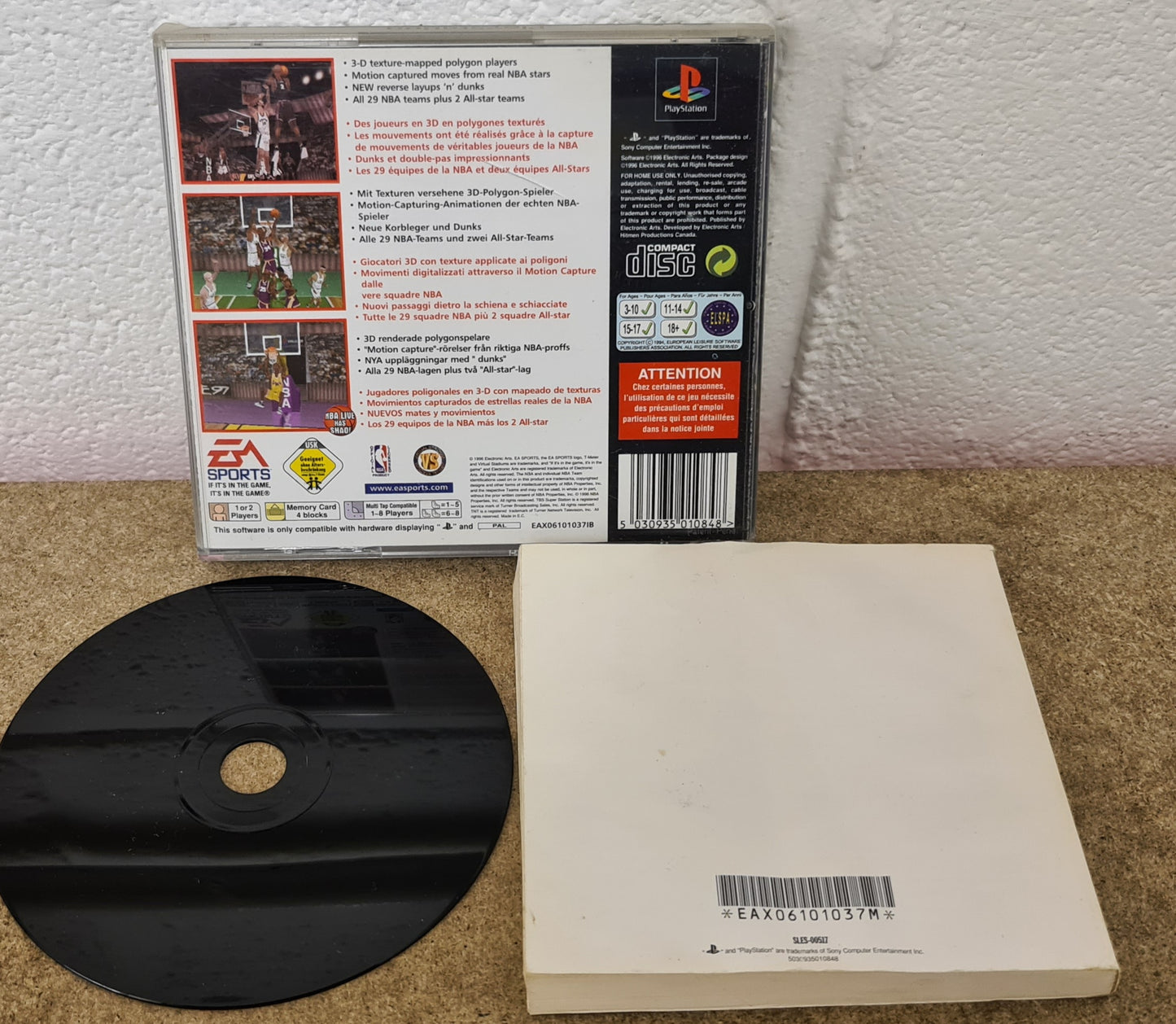 NBA Live 97 Sony Playstation 1 (PS1) RARE Game