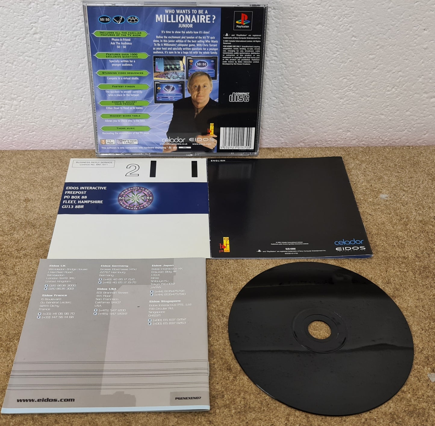 Who Wants to be a Millionaire Junior Sony Playstation 1 (PS1) Game