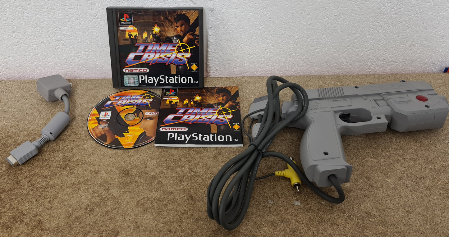 Time Crisis with Namco NPC 103 Light Gun Sony Playstation 1 (PS1) Game & Accessory