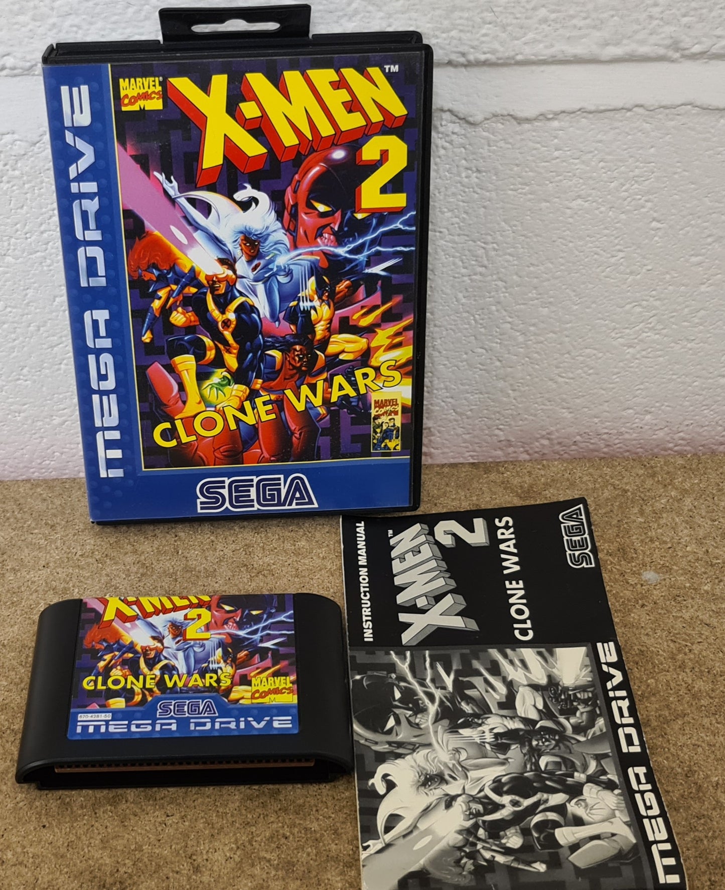X-Men 2 Clone Wars Sega Mega Drive RARE Game