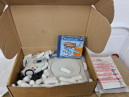 Sega Dreamcast Console with VMU & ChuChu Rocket in a Customised Box