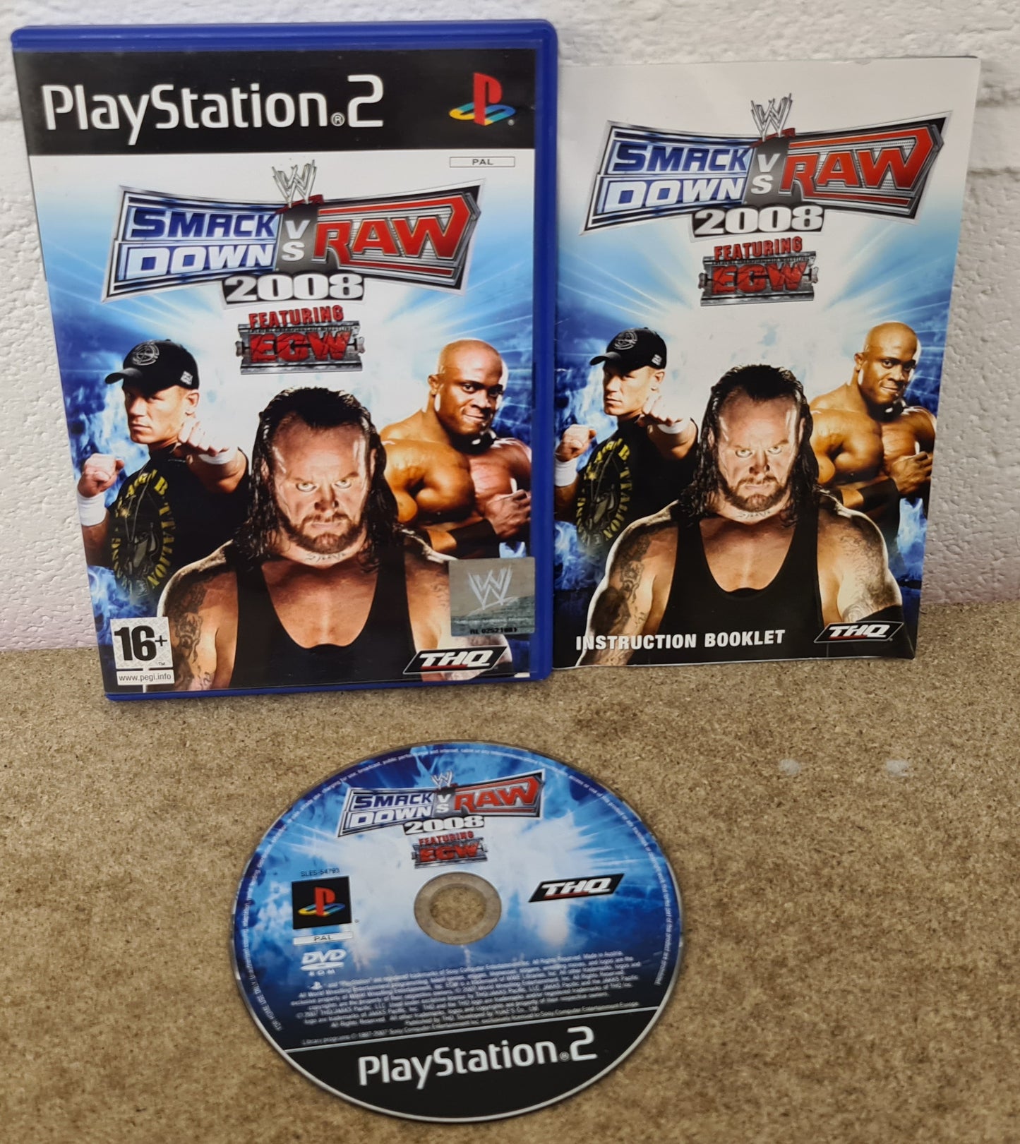 WWE Smackdown VS Raw 2008 Sony Playstation 2 (PS2) Game