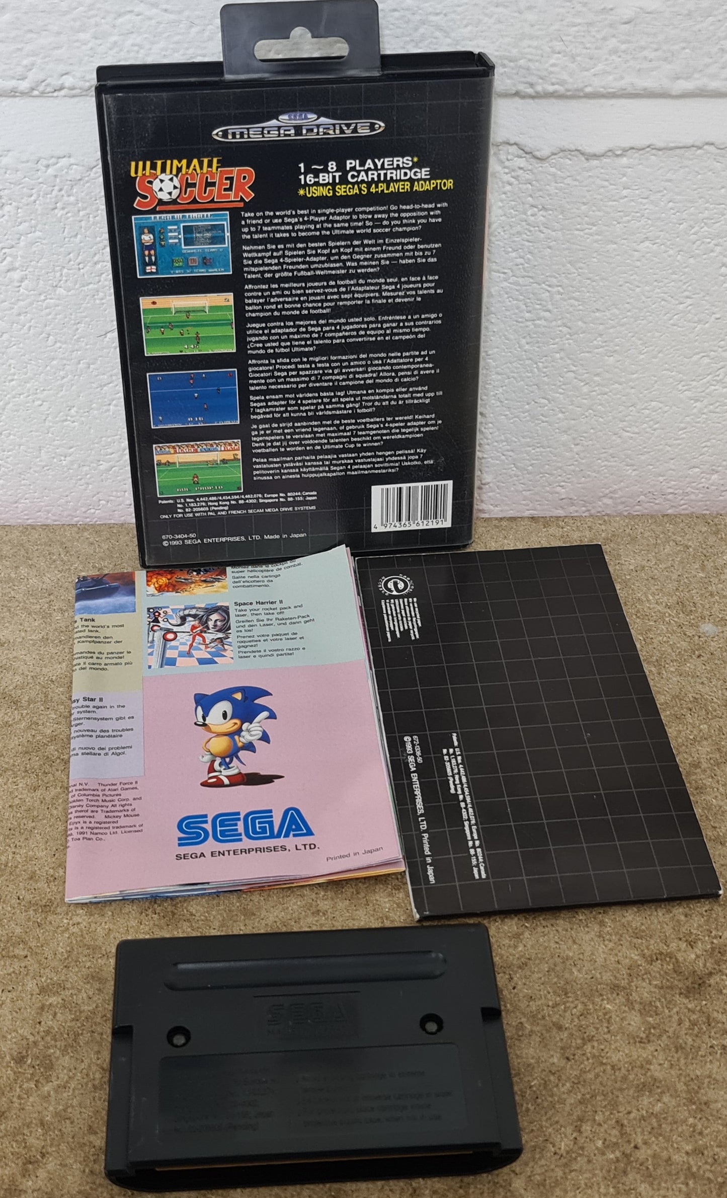 Ultimate Soccer with RARE Poster Sega Mega Drive Game