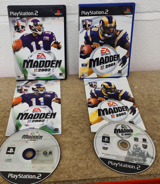 Madden 2002 & 2003 Sony Playstation 2 (PS2) Game Bundle