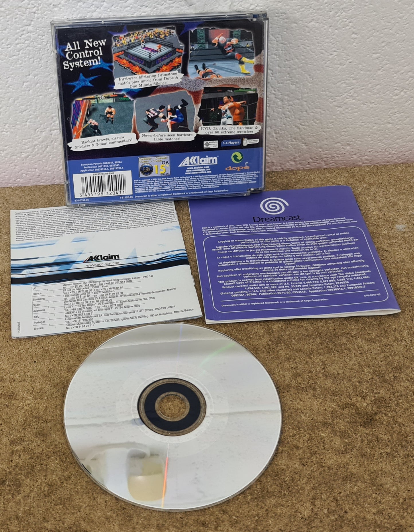 ECW Anarchy Rulz Sega Dreamcast RARE Game