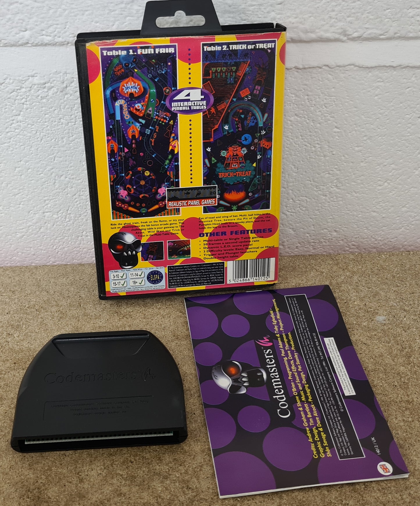 Psycho Pinball Sega Mega Drive Game