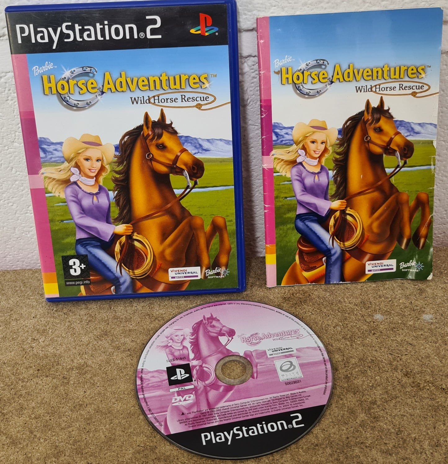 Barbie Horse Adventures Wild Horse Rescue Sony Playstation 2 (PS2) Game