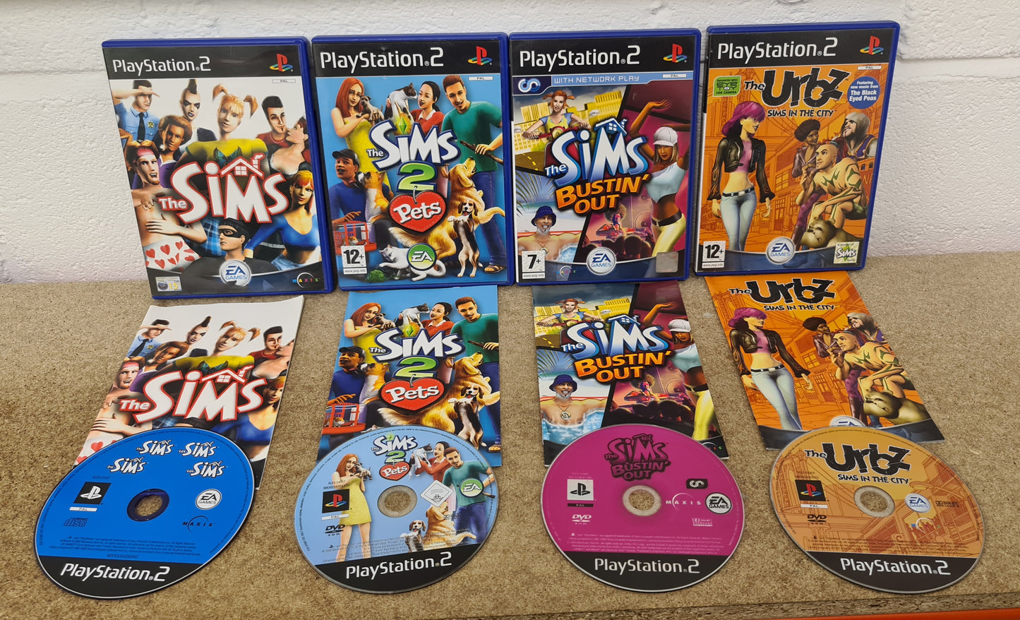 The Sims X 4 Sony Playstation 2 (PS2) Game Bundle