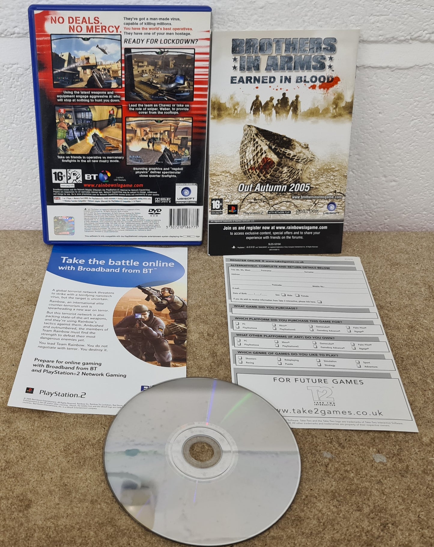 Tom Clancy's Rainbow Six Lockdown Sony Playstation 2 (PS2) Game