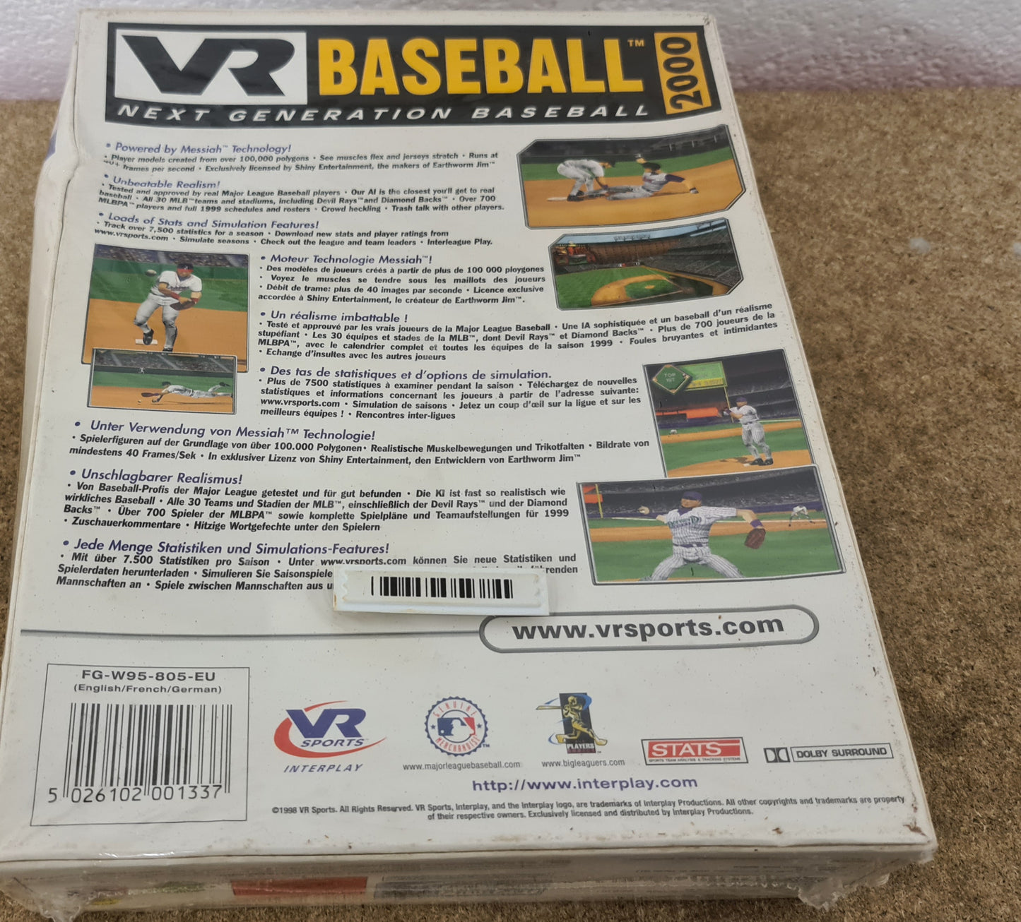 Brand New and Sealed VR Baseball 2000 PC RARE Game