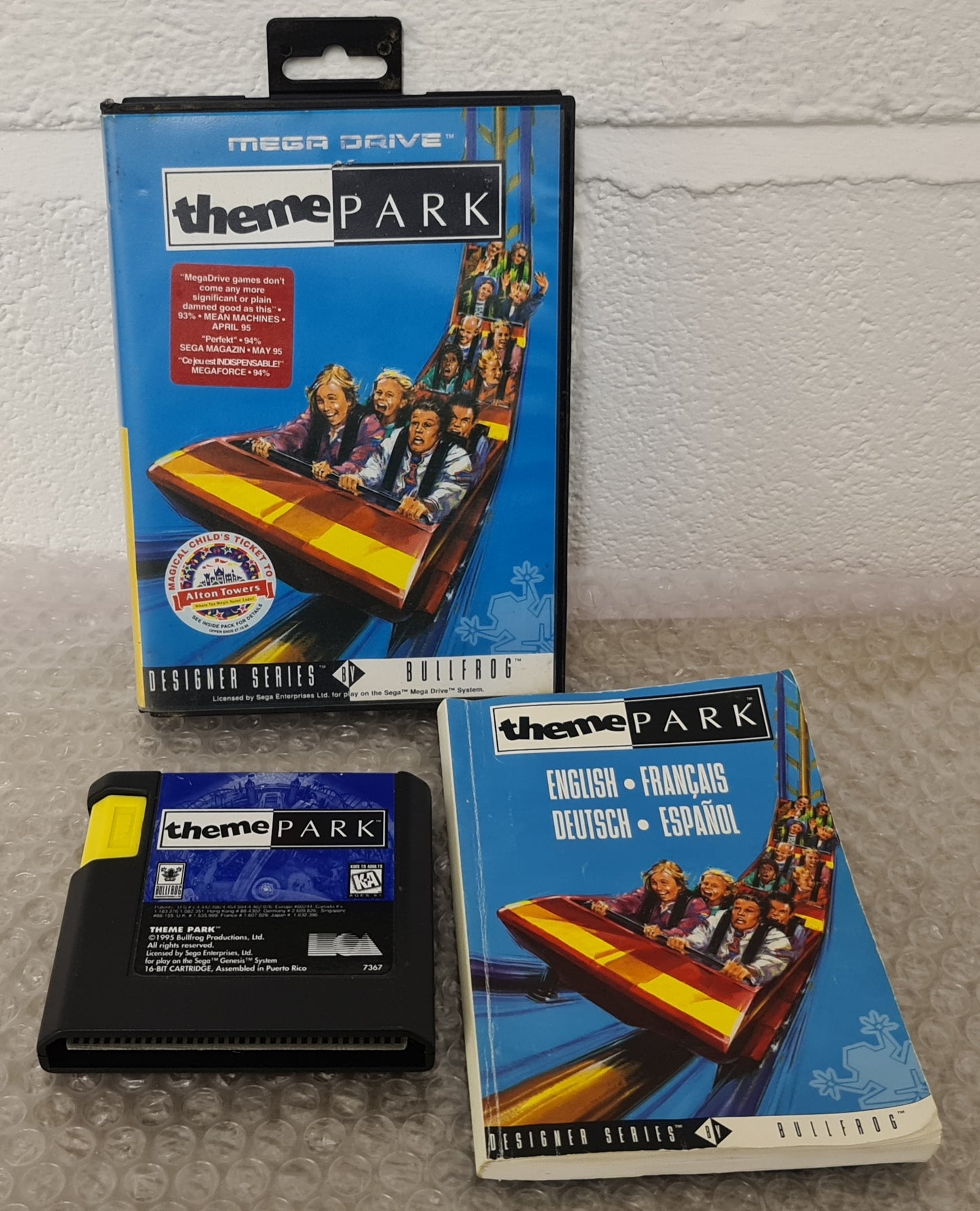 Theme Park Sega Mega Drive Game