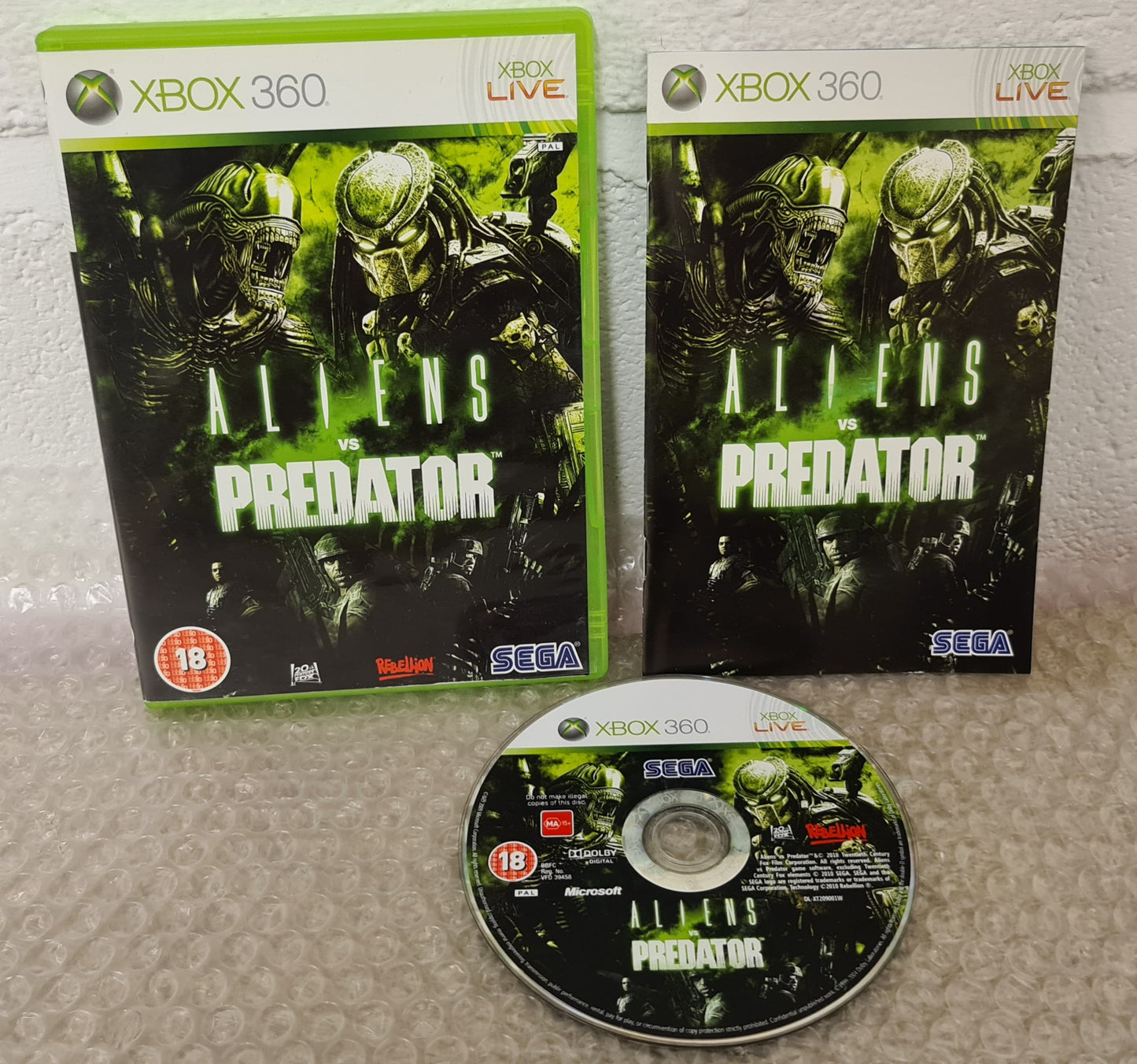 Aliens vs Predator (Microsoft Xbox 360) game