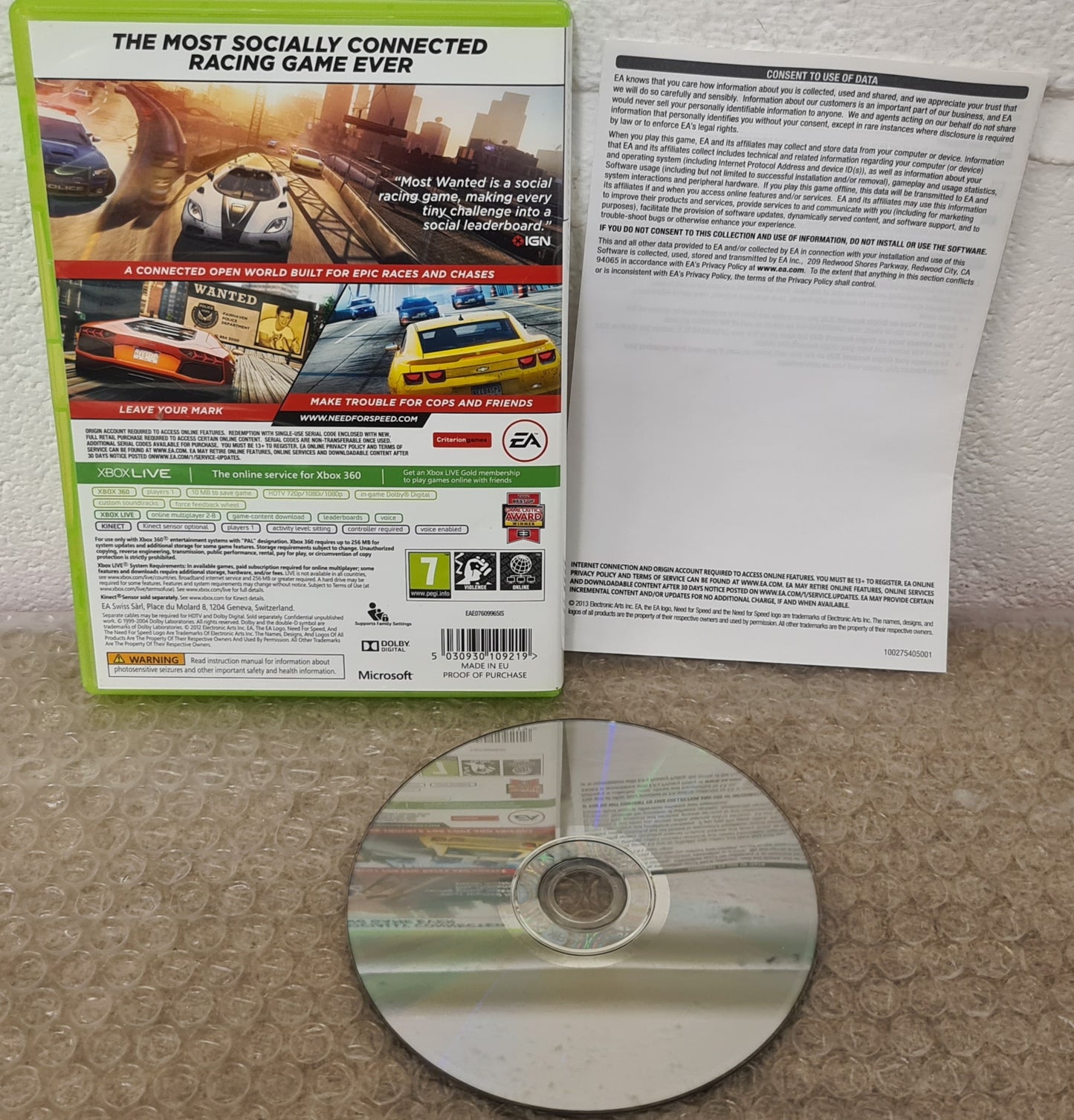 Need for Speed Most Wanted a Criterion Game Microsoft Xbox 360 Game