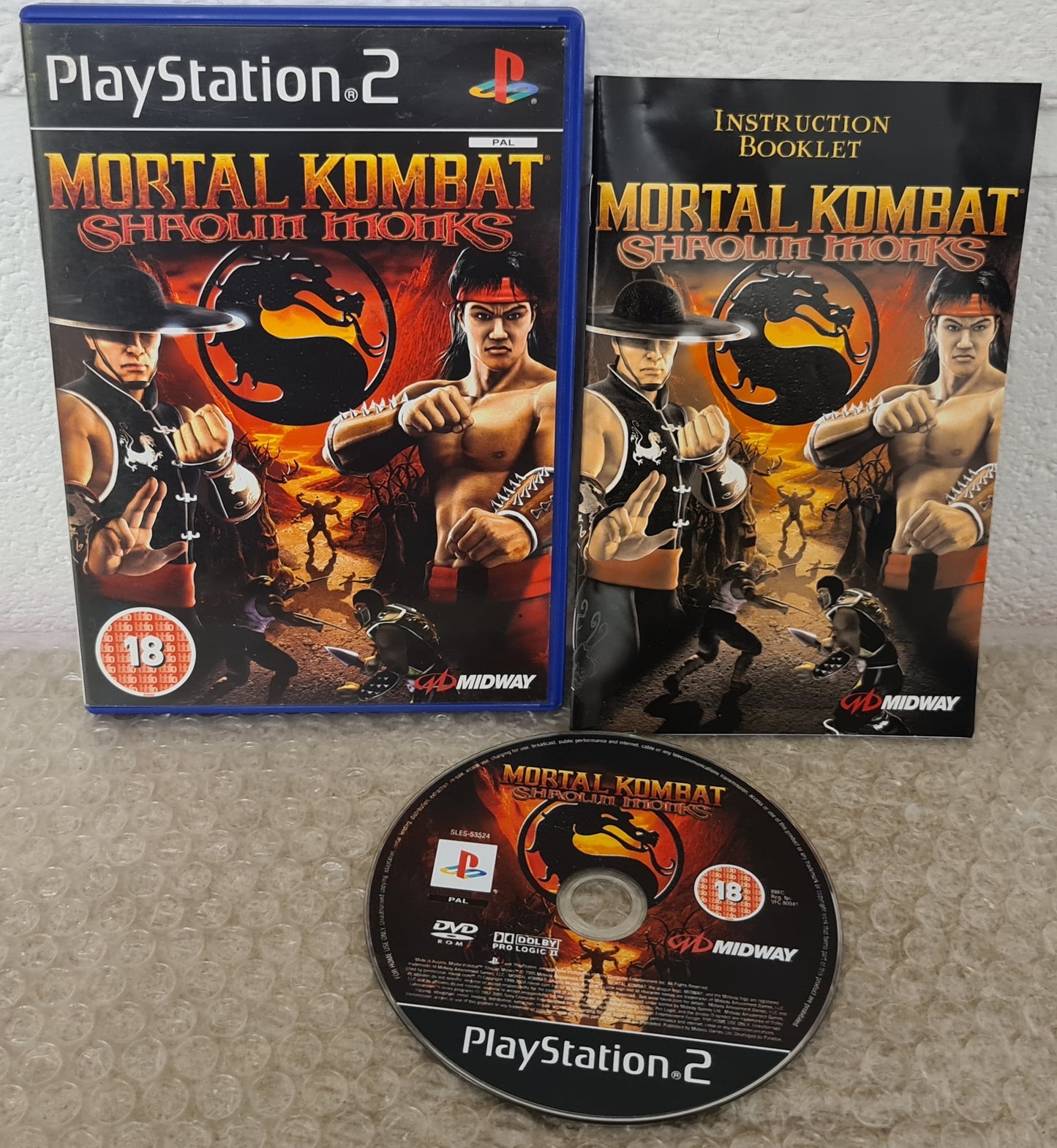 Mortal Kombat Shaolin Monks Sony Playstation 2 (PS2) Game