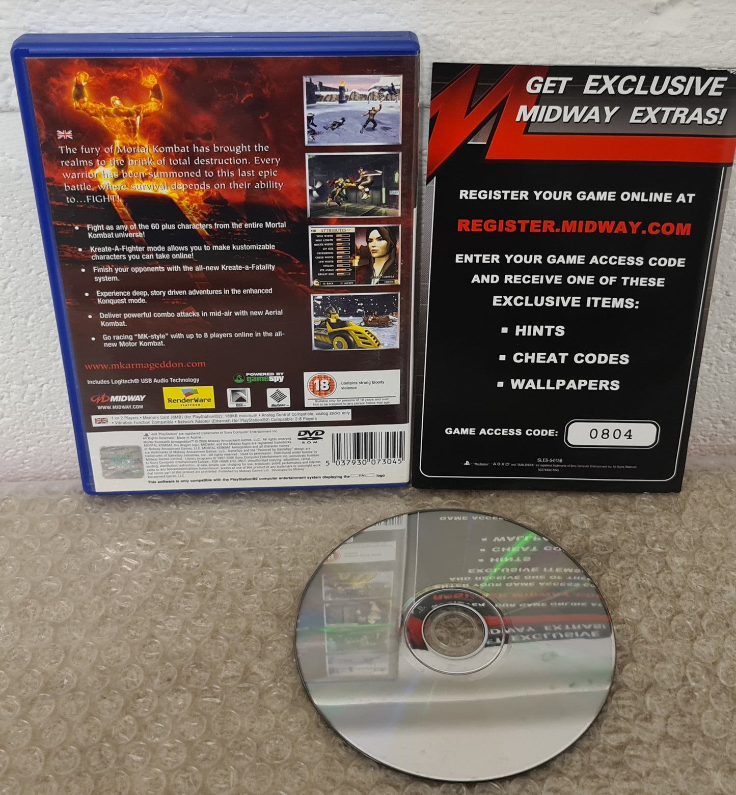 Mortal Kombat Armageddon Sony Playstation 2 (PS2) Game