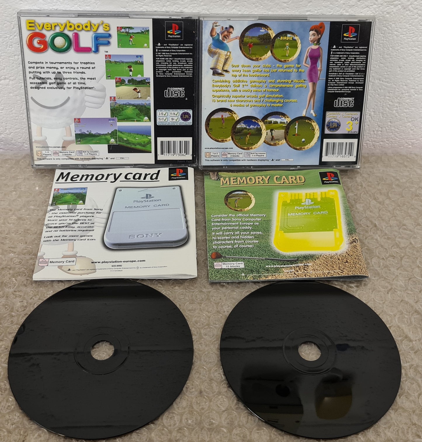 Everybody's Golf 1 & 2 Sony Playstation 1 (PS1) Game Bundle