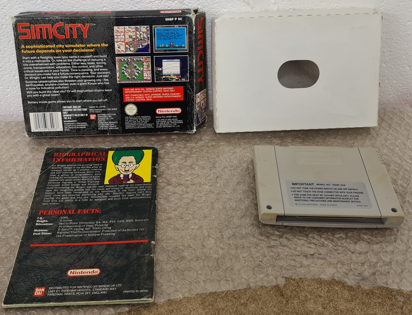 SimCity Super Nintendo Entertainment System (SNES) Game