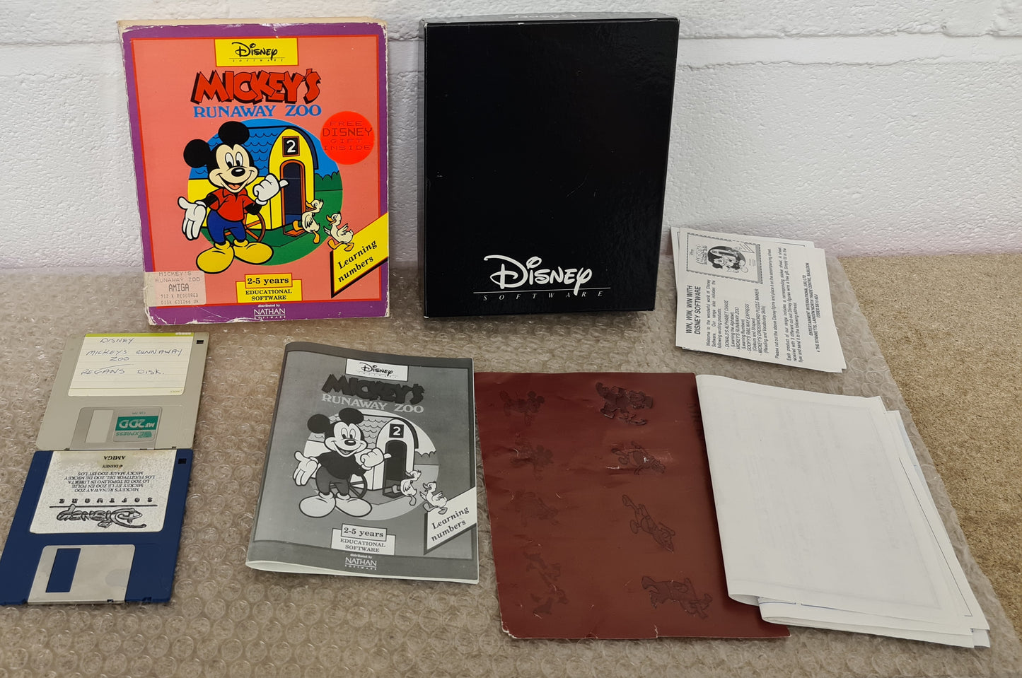 Mickey's Runaway Zoo with Back Up Disc Amiga RARE Game