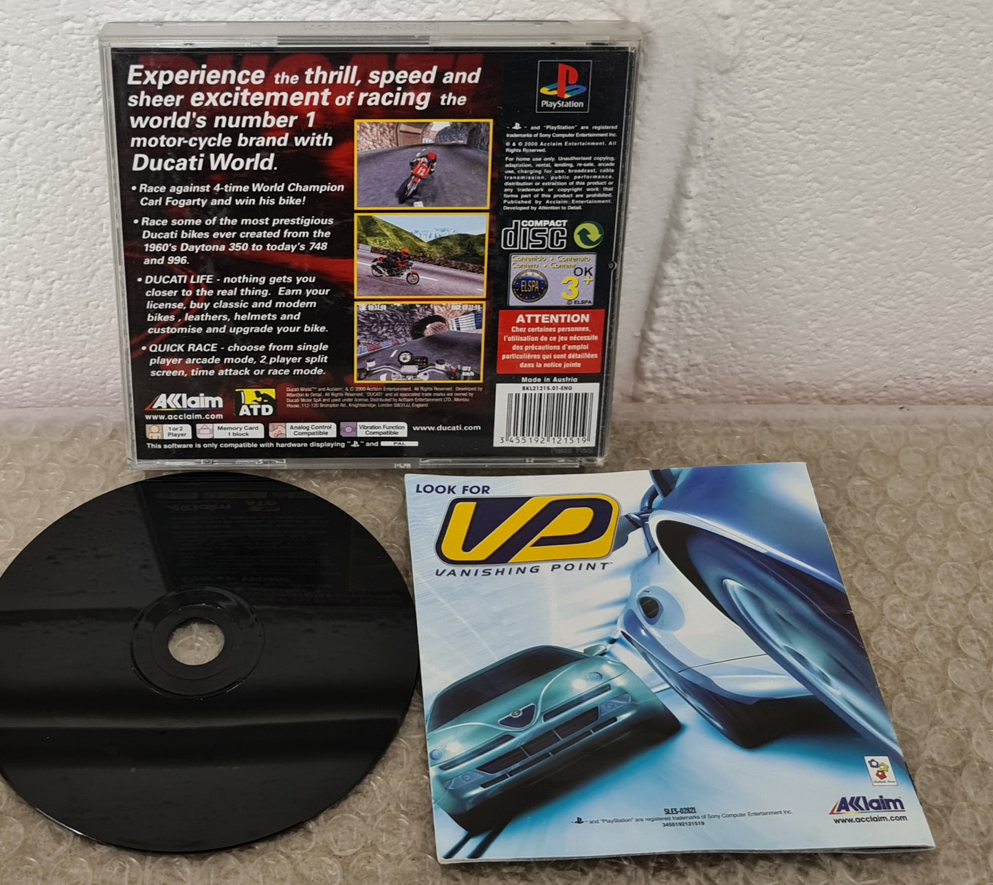 Ducati World Sony Playstation 1 (PS1) Game