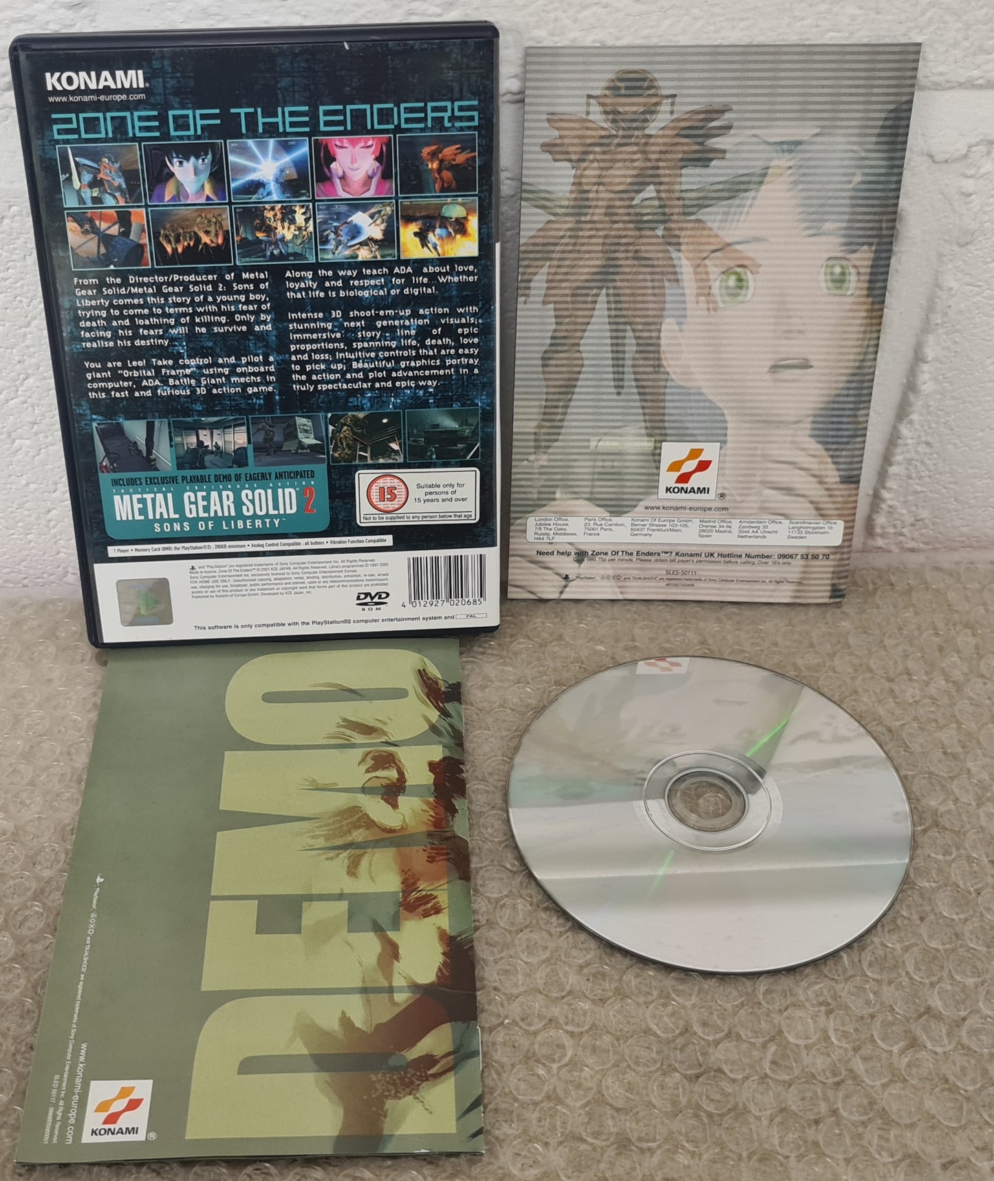 Zone of the Enders Sony Playstation 2 (PS2) Game