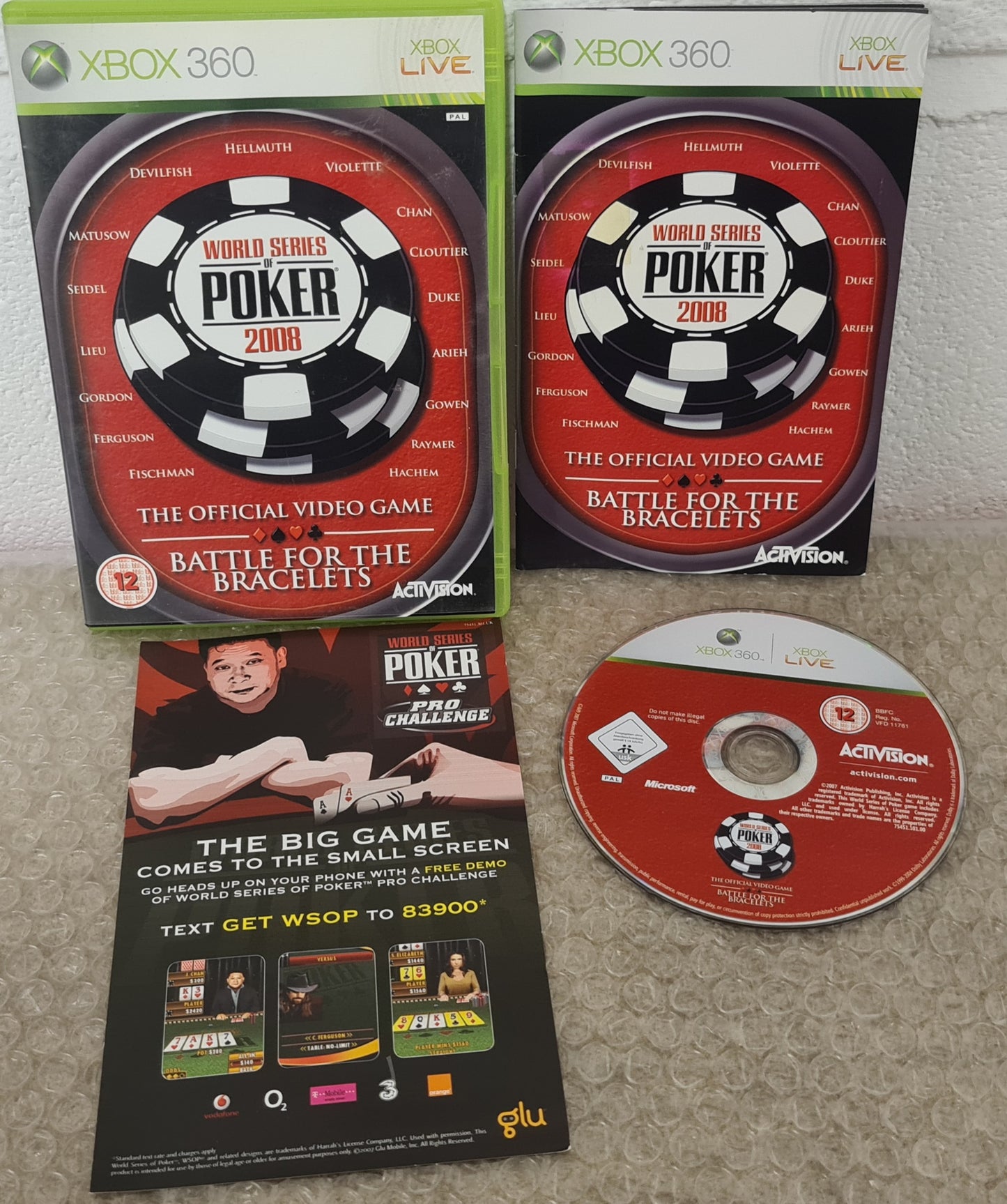 World Series of Poker 2008 Microsoft Xbox 360 Game