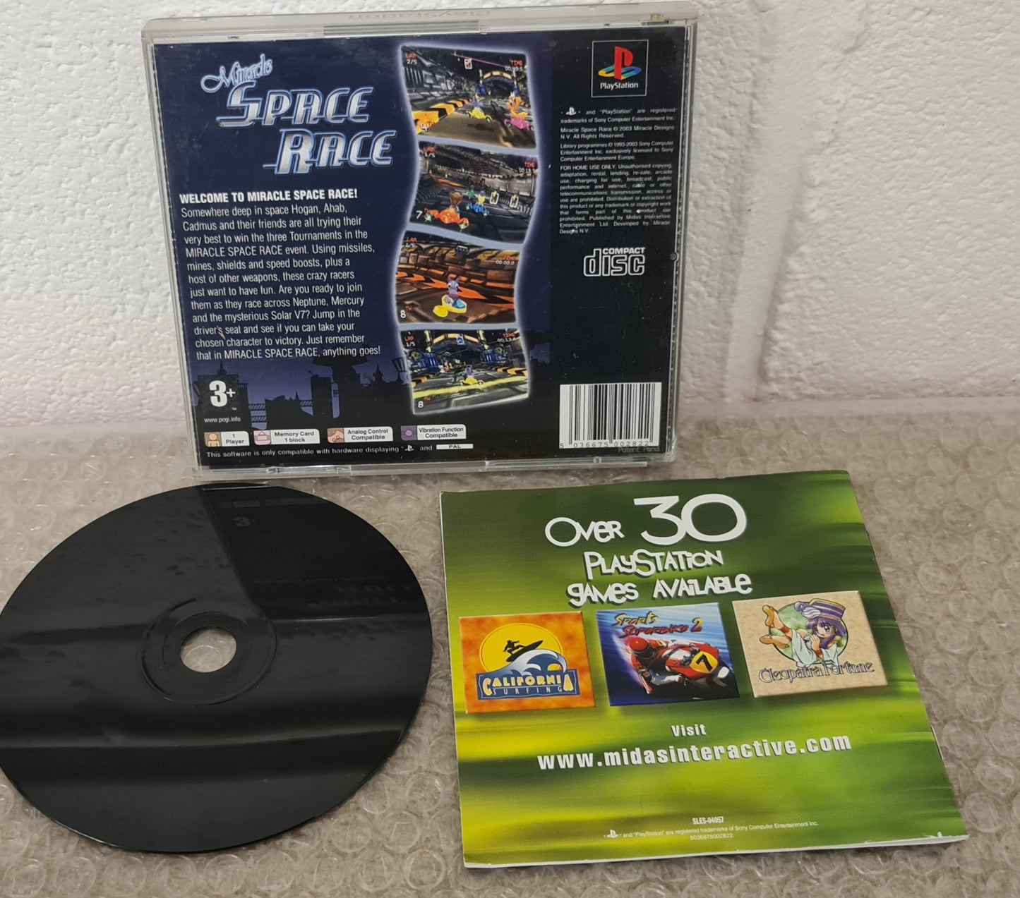 Miracle Space Race Sony Playstation 1 (PS1) Game