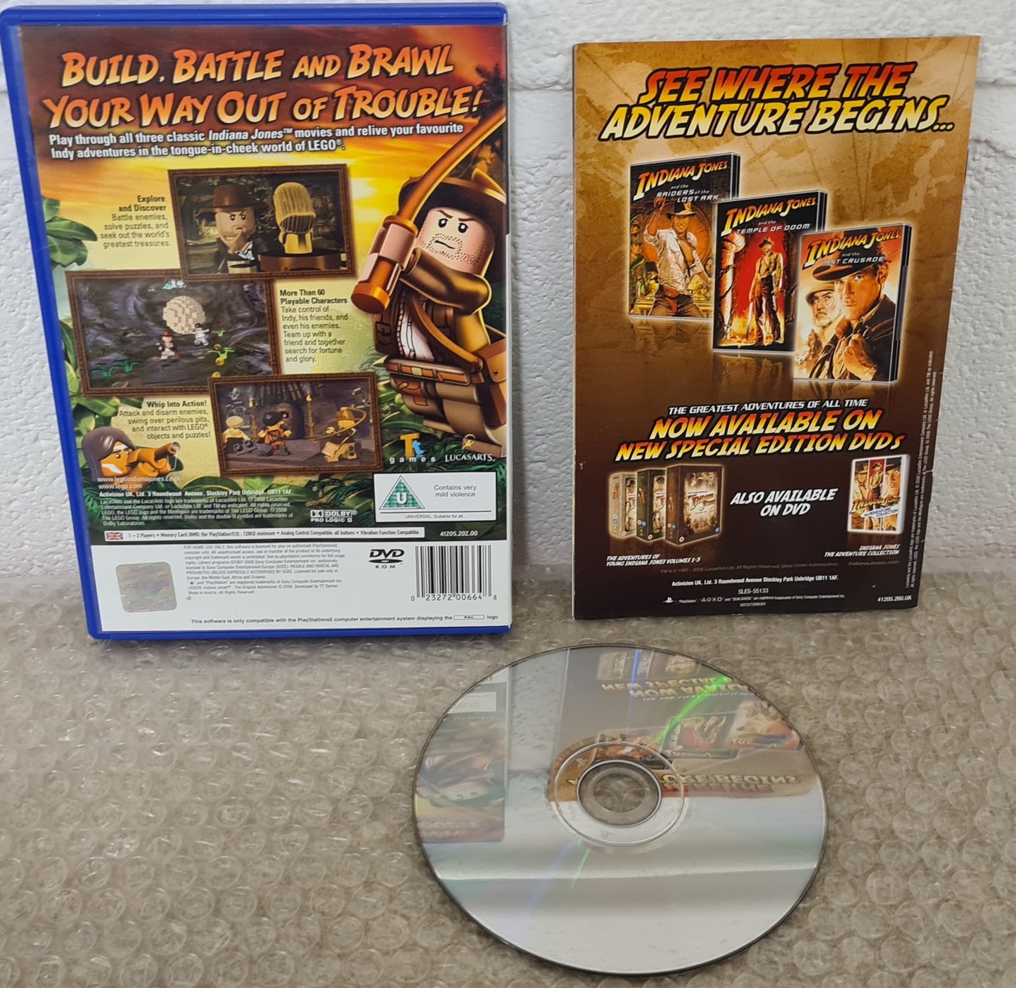 Lego Indiana Jones The Original Adventures Sony Playstation 2 (PS2) Game