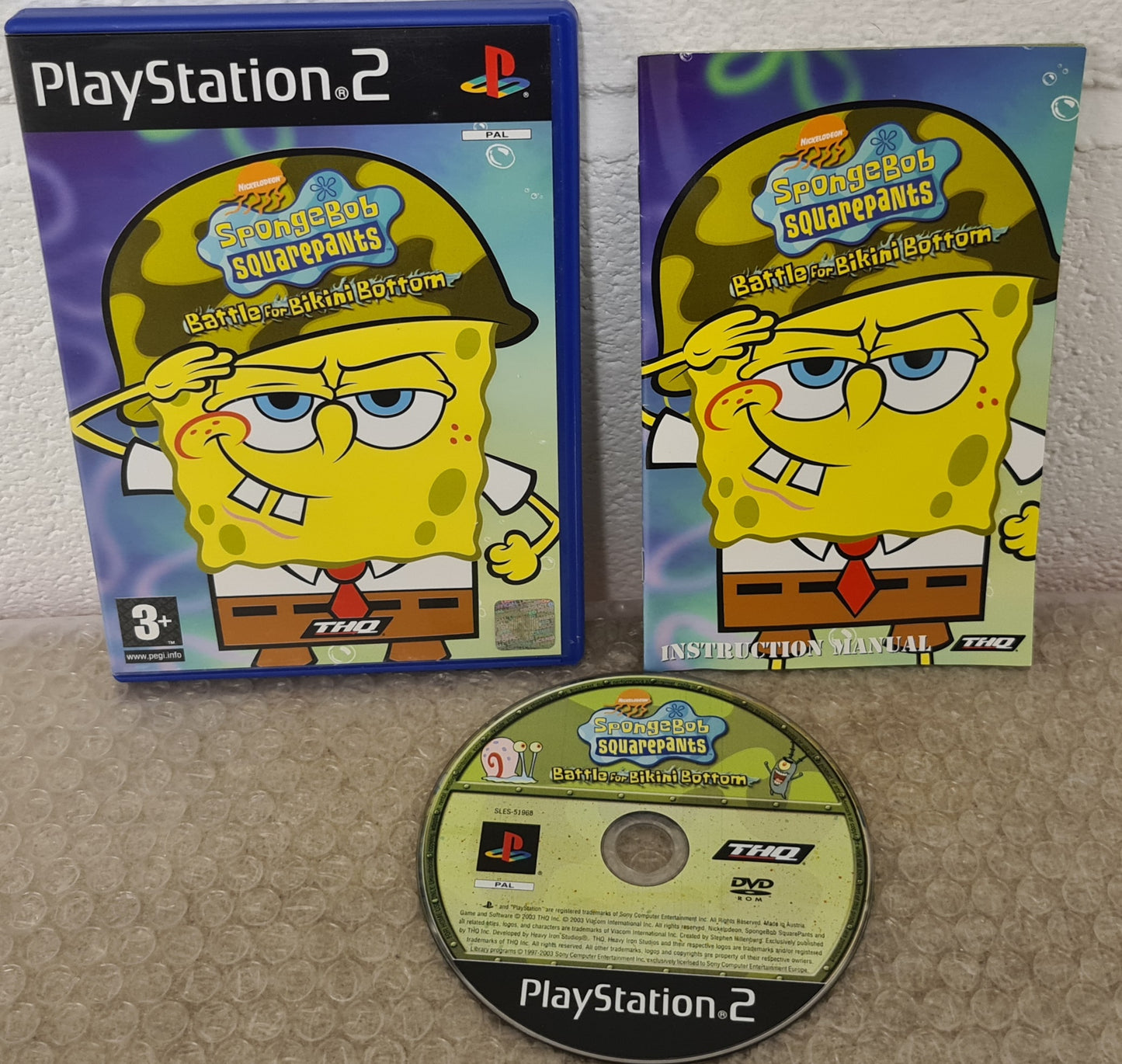 Spongebob Squarepants Battle for Bikini Bottom Sony Playstation 2 (PS2) Game