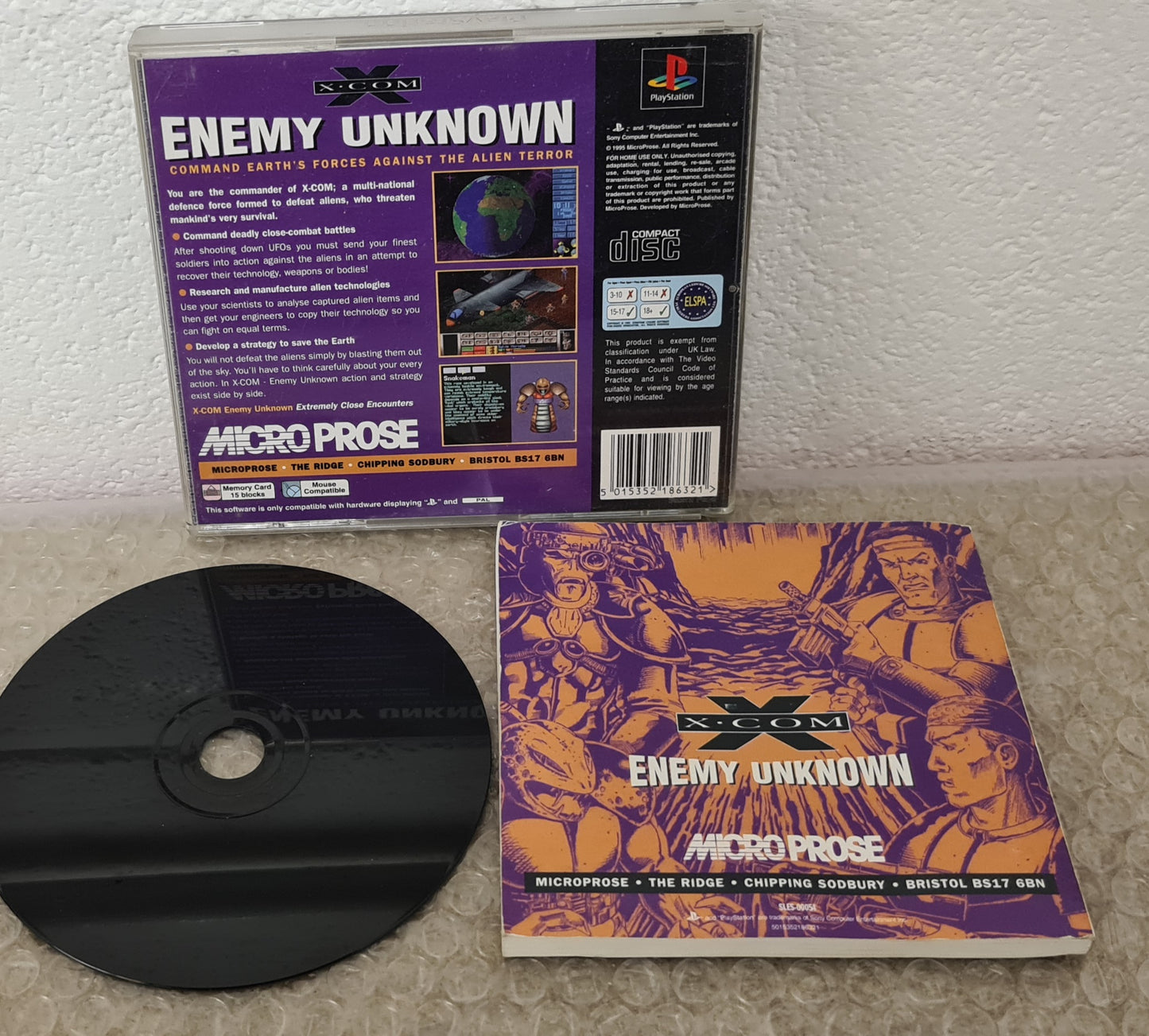 X-Com Enemy Unknown Sony Playstation 1 (PS1) Game