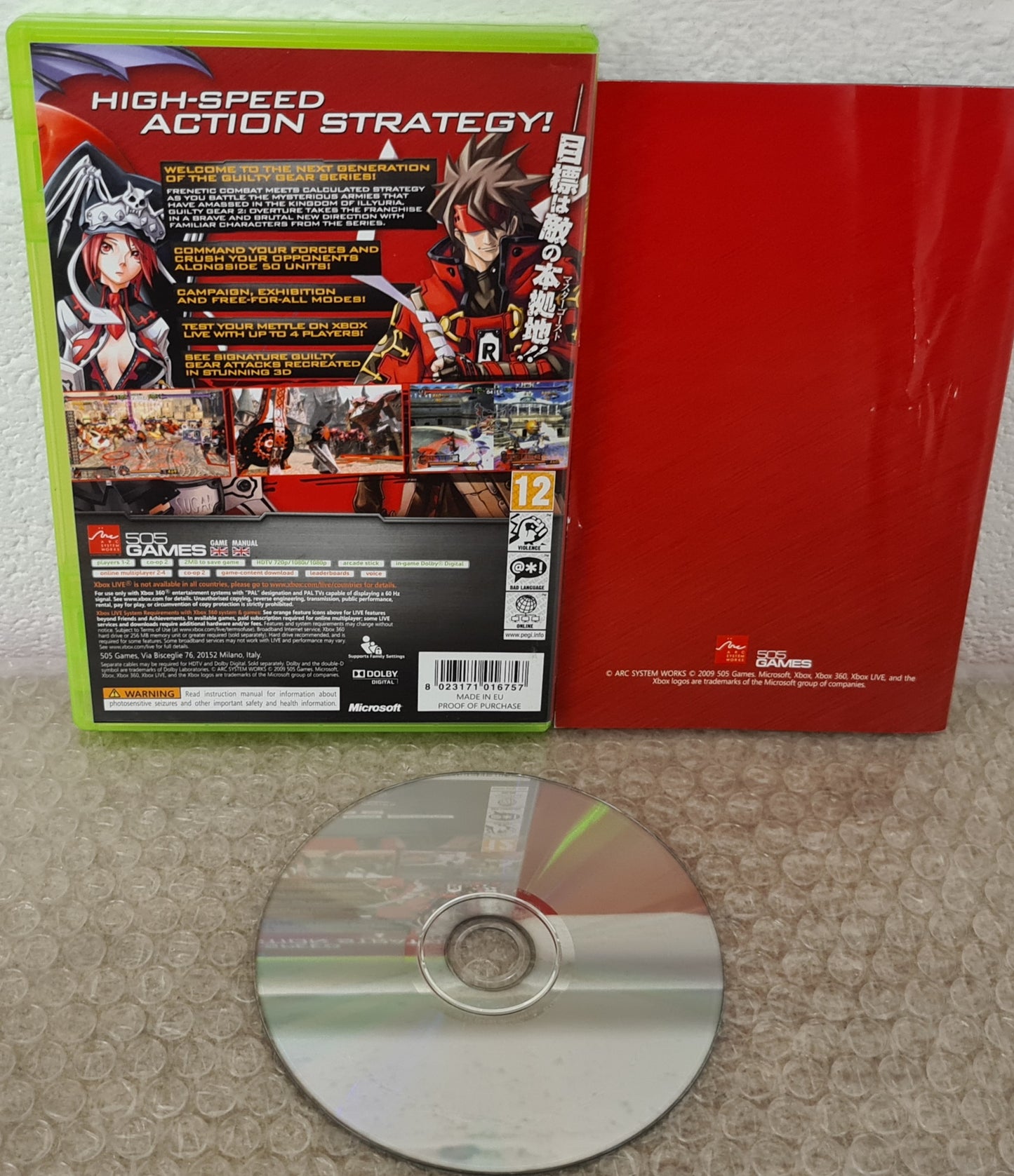 Guilty Gear 2 Overture Microsoft Xbox 360 Game