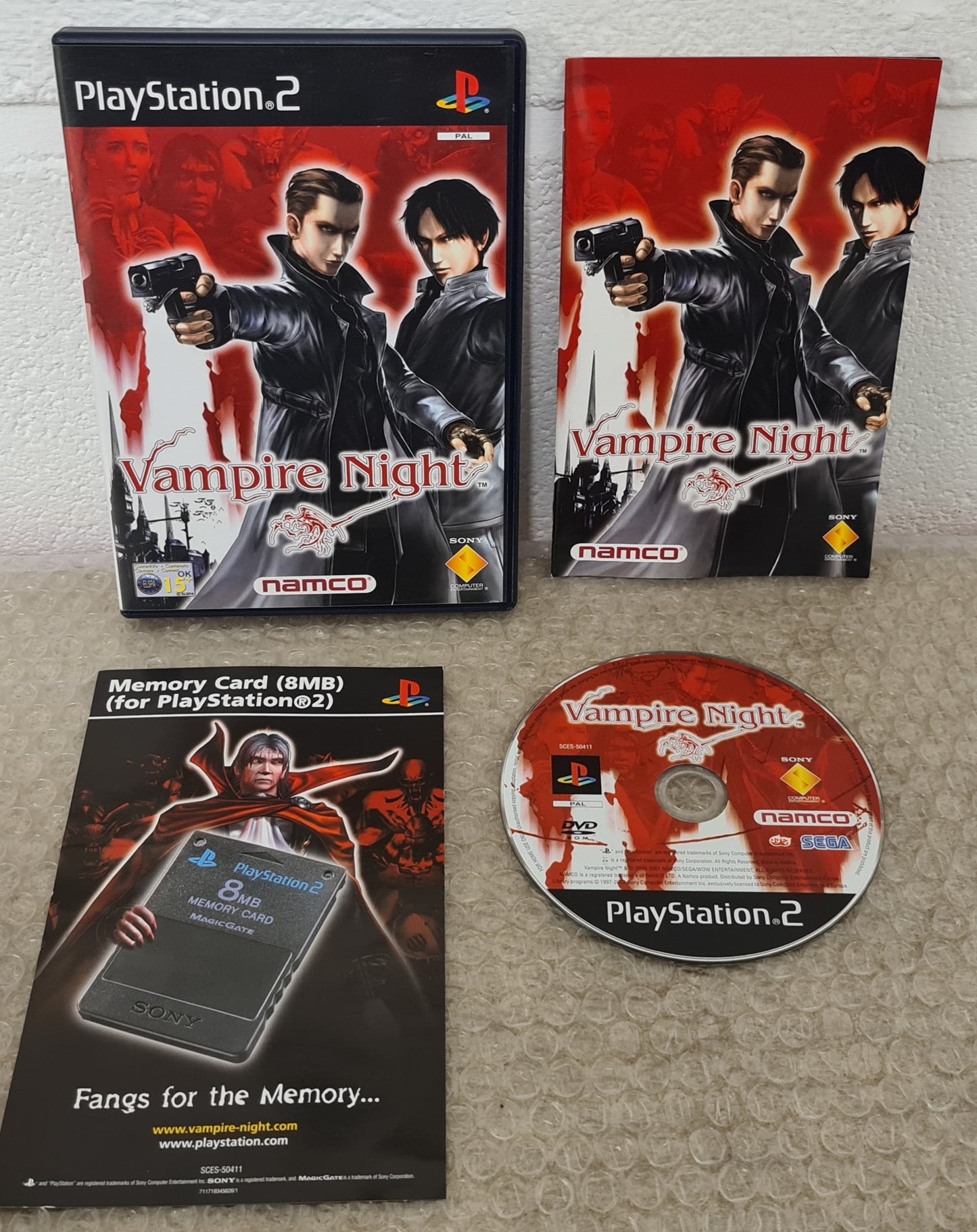Boxed Vampire Night + G-Con 2 Sony Playstation 2 (PS2) Game & Accessory