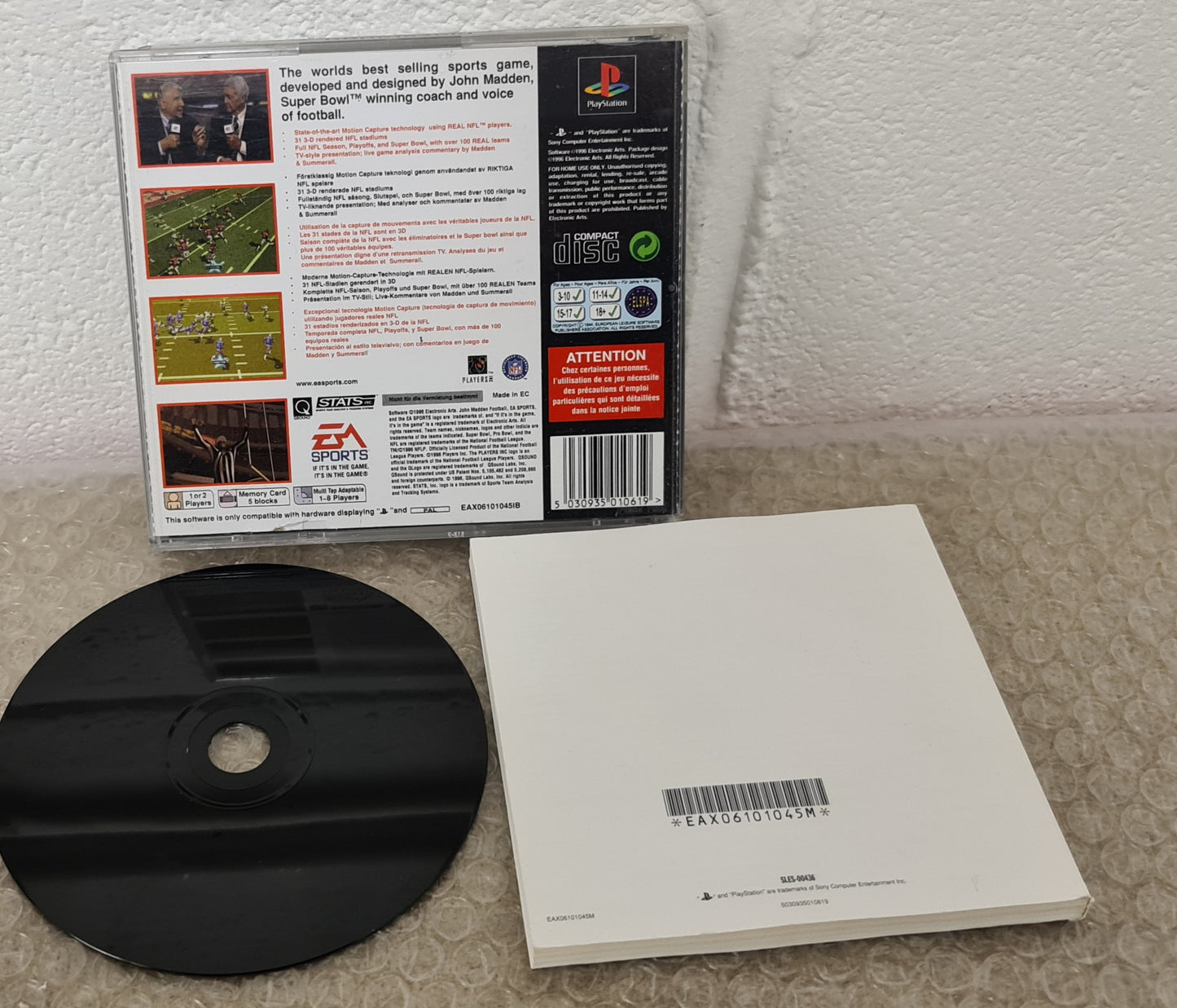 Madden NFL 97 Sony Playstation 1 (PS1) Game