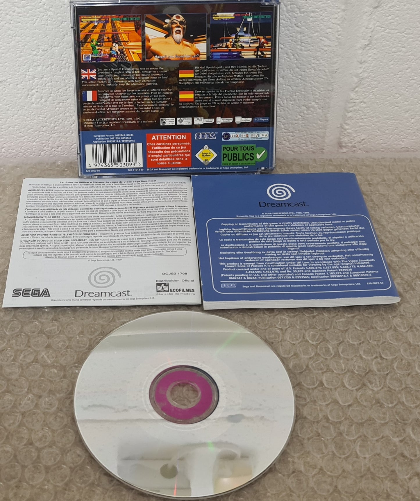 Dynamite Cop Sega Dreamcast Game