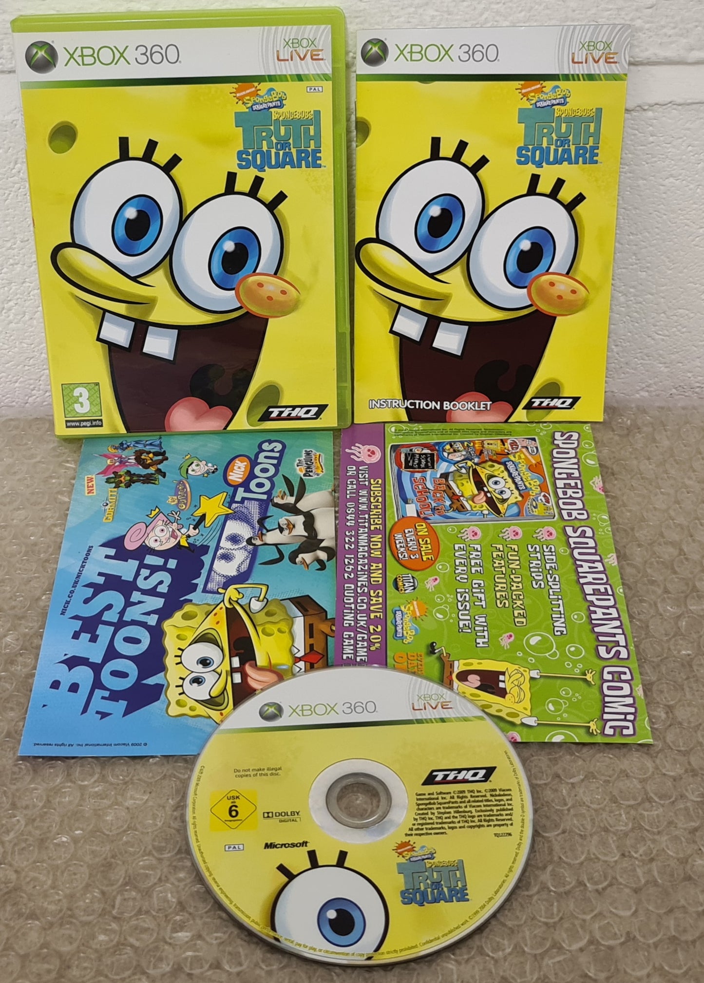 Spongebob's Truth or Square Microsoft Xbox 360 Game