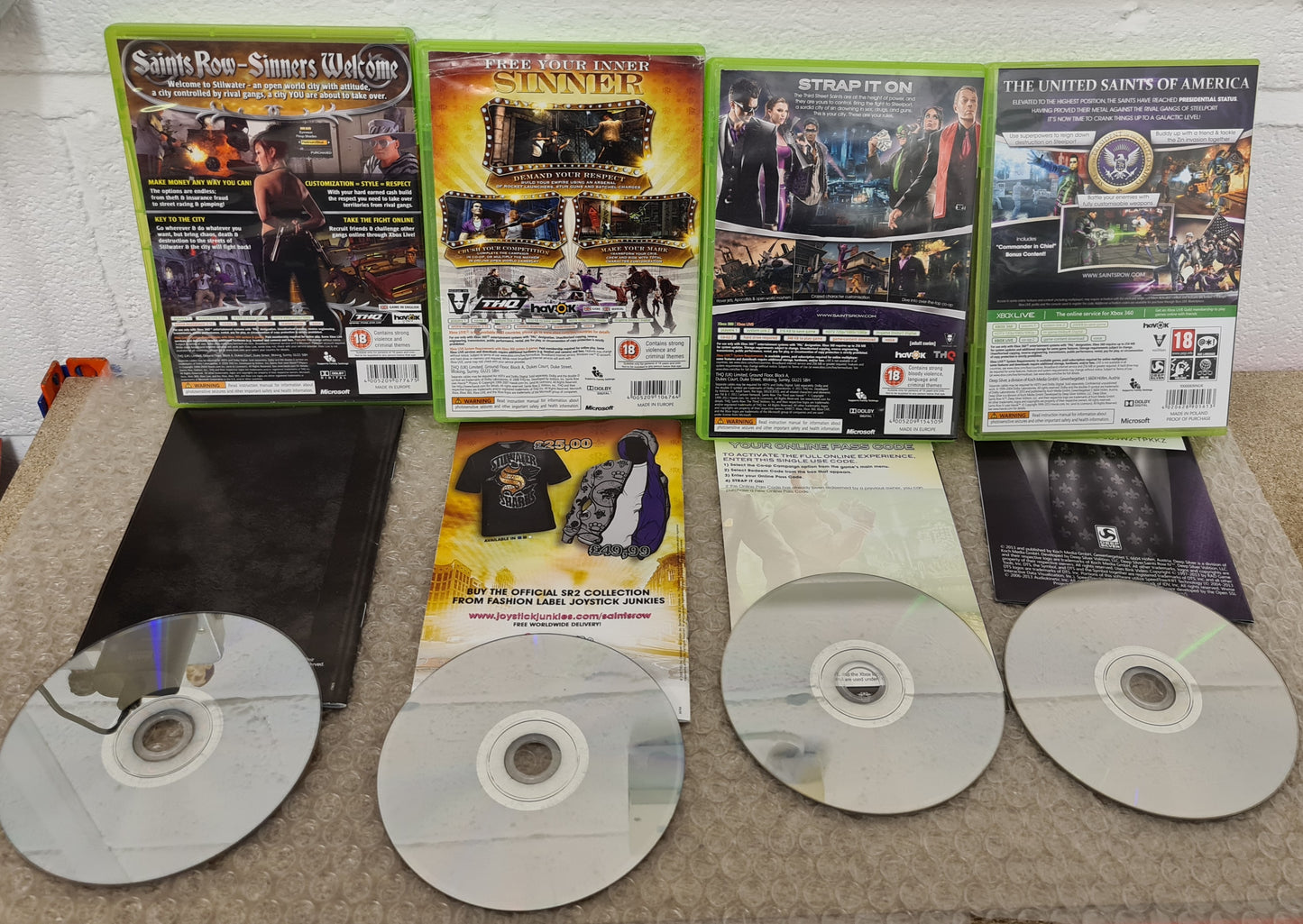 Saints Row 1 - 4 Microsoft Xbox 360 Game Bundle