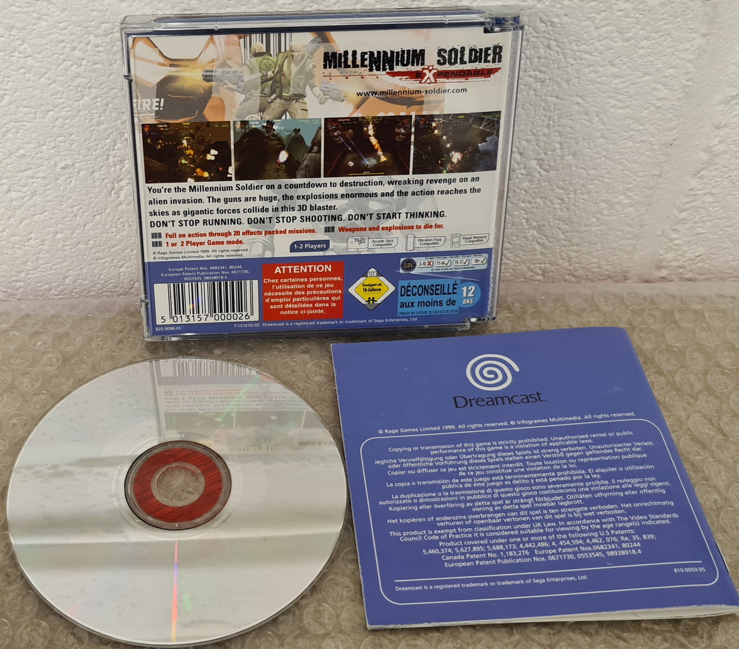 Millennium Soldier Expendable Sega Dreamcast Game