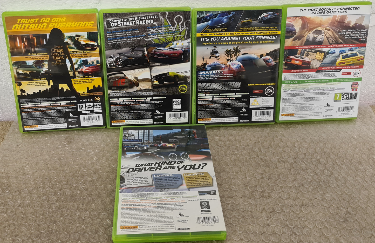 Need for Speed X 5 Microsoft Xbox 360 Game Bundle