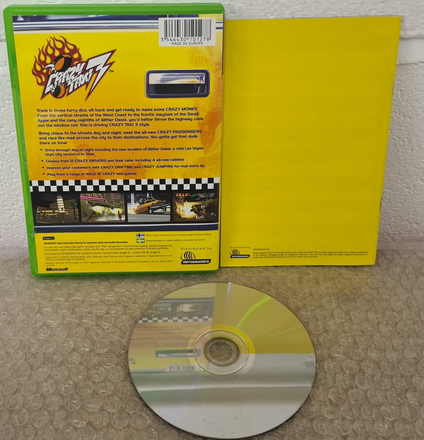 Crazy Taxi 3 Microsoft Xbox RARE Game