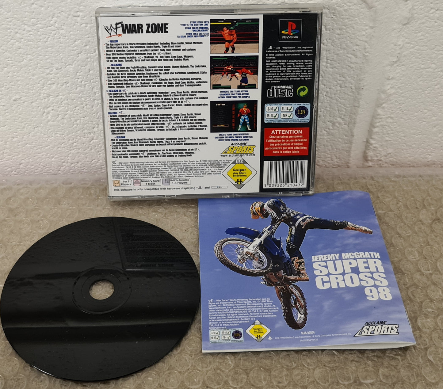 WWF War Zone Sony Playstation 1 (PS1) Game