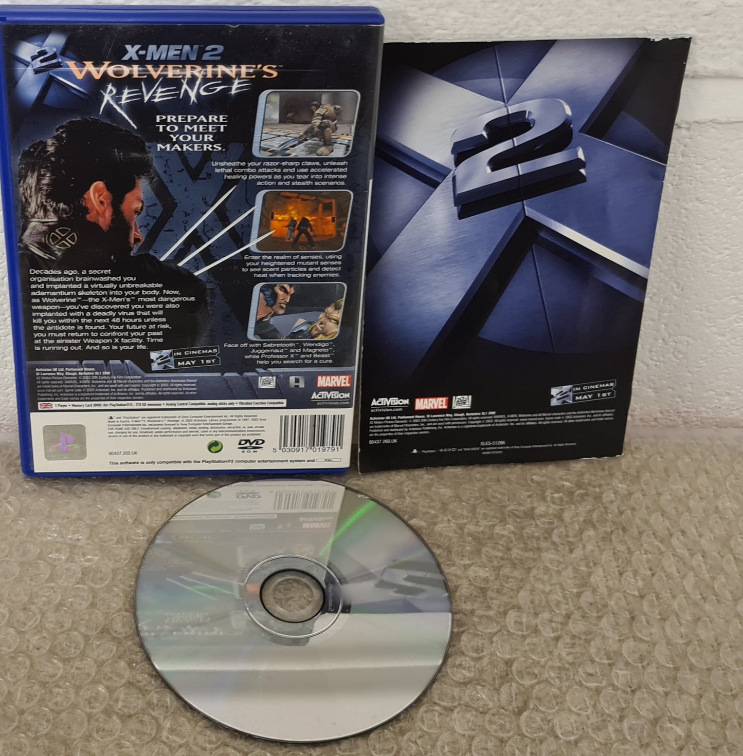 X-Men 2 Wolverine's Revenge Sony Playstation 2 (PS2) Game