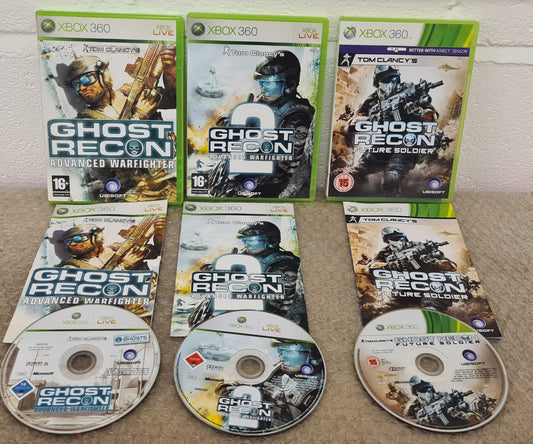 Ghost Recon Warfighter 1, 2 & Future Soldier Microsoft Xbox 360 Game Bundle