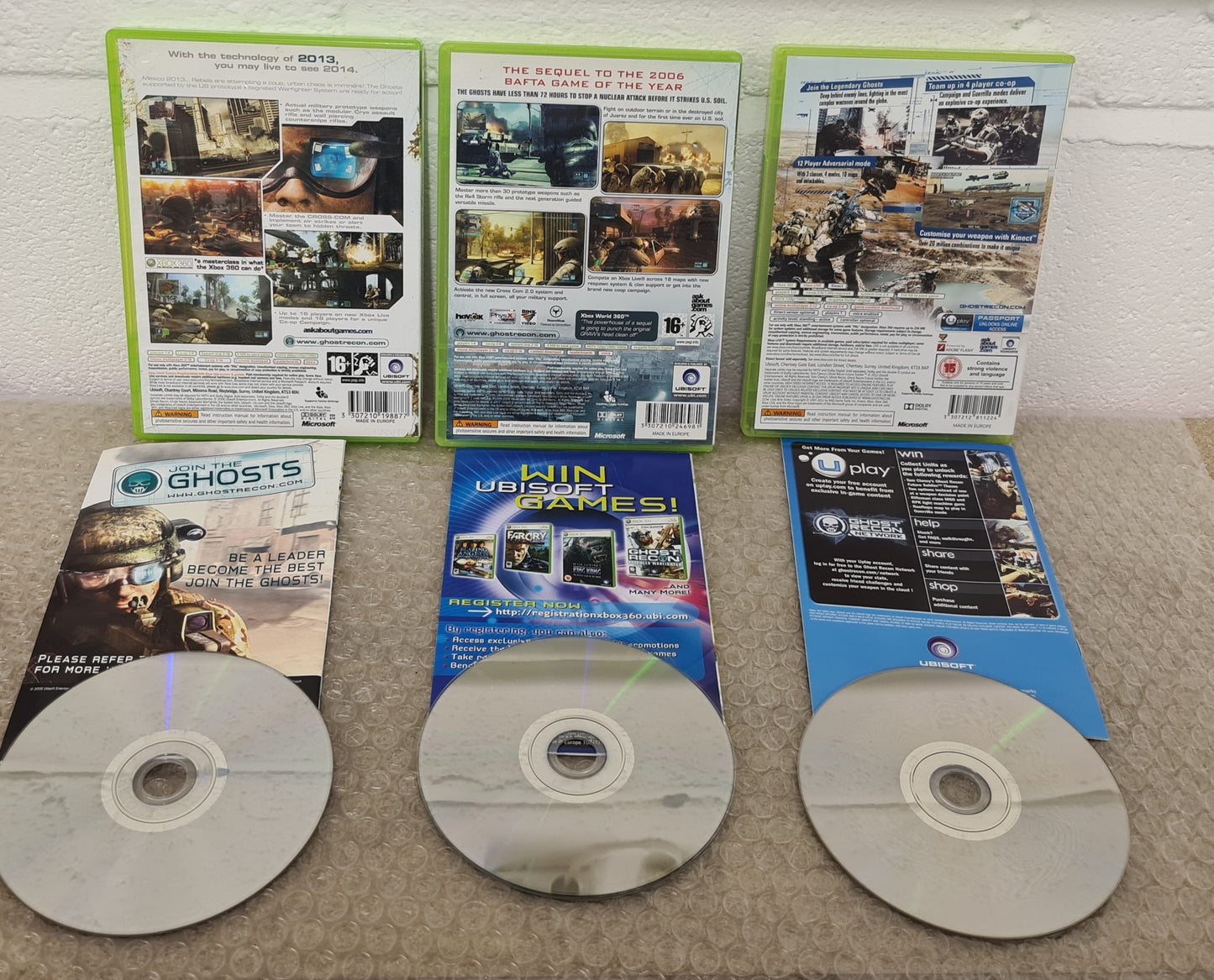 Ghost Recon Warfighter 1, 2 & Future Soldier Microsoft Xbox 360 Game Bundle
