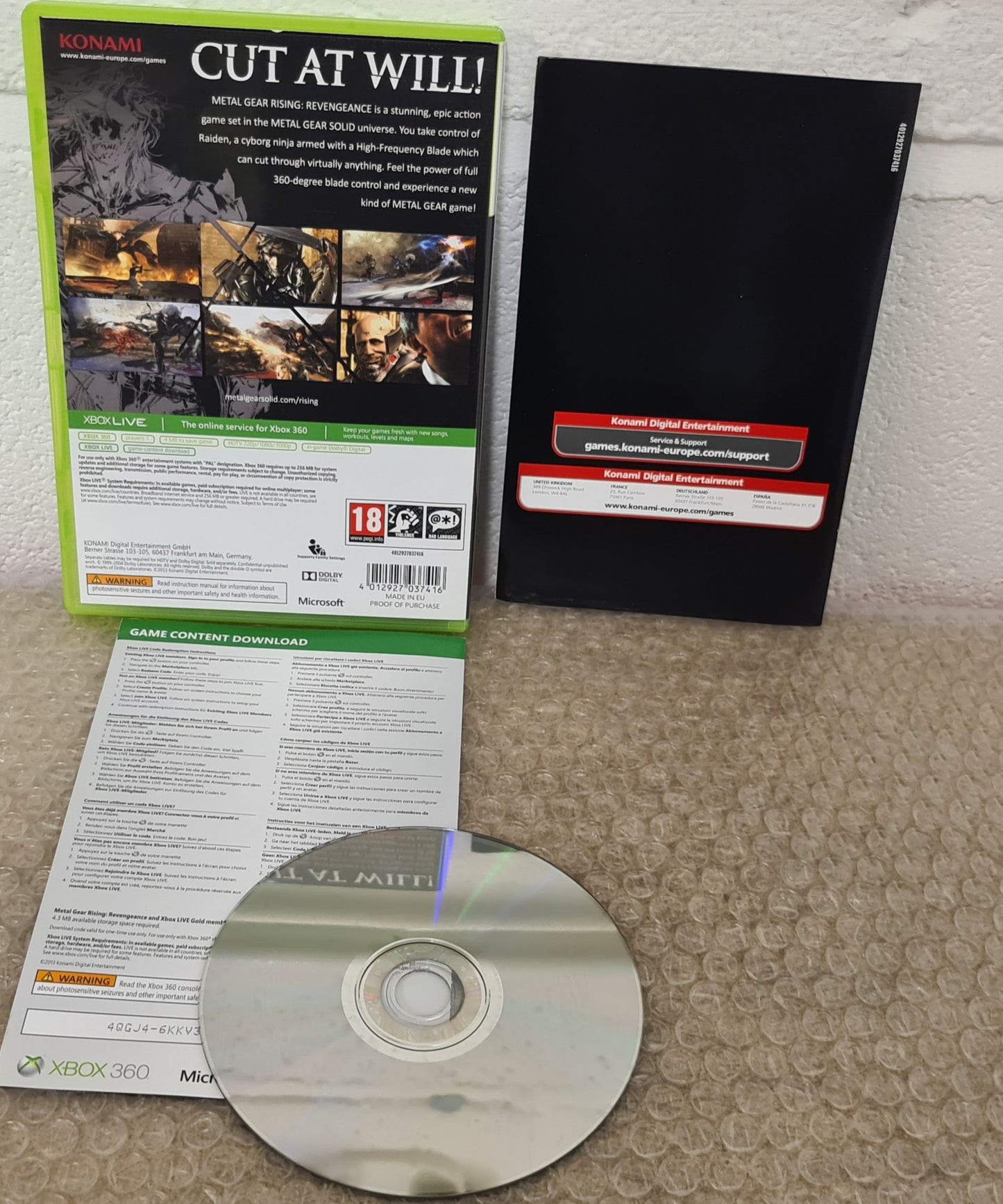 Metal Gear Rising Revengeance Microsoft Xbox 360 Game