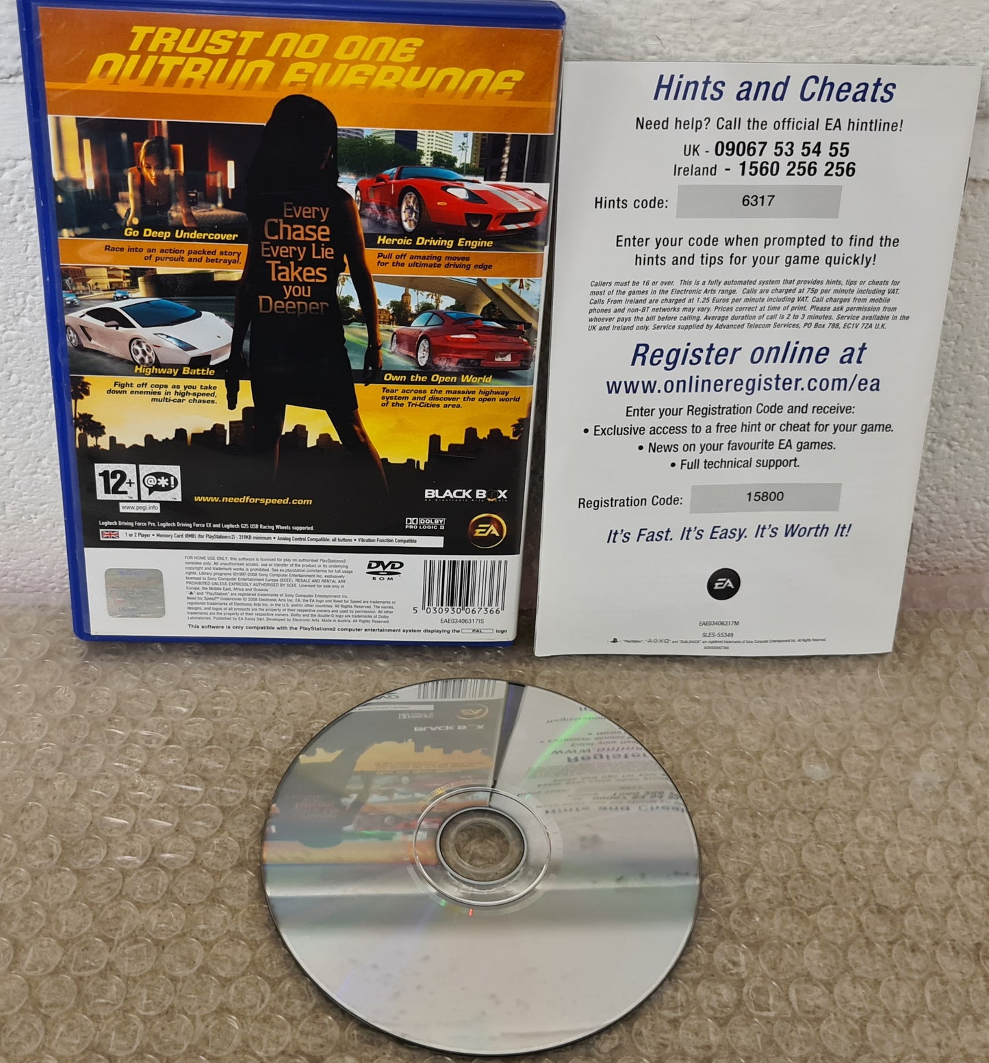 Need for Speed Undercover Sony Playstation 2 (PS2) Game