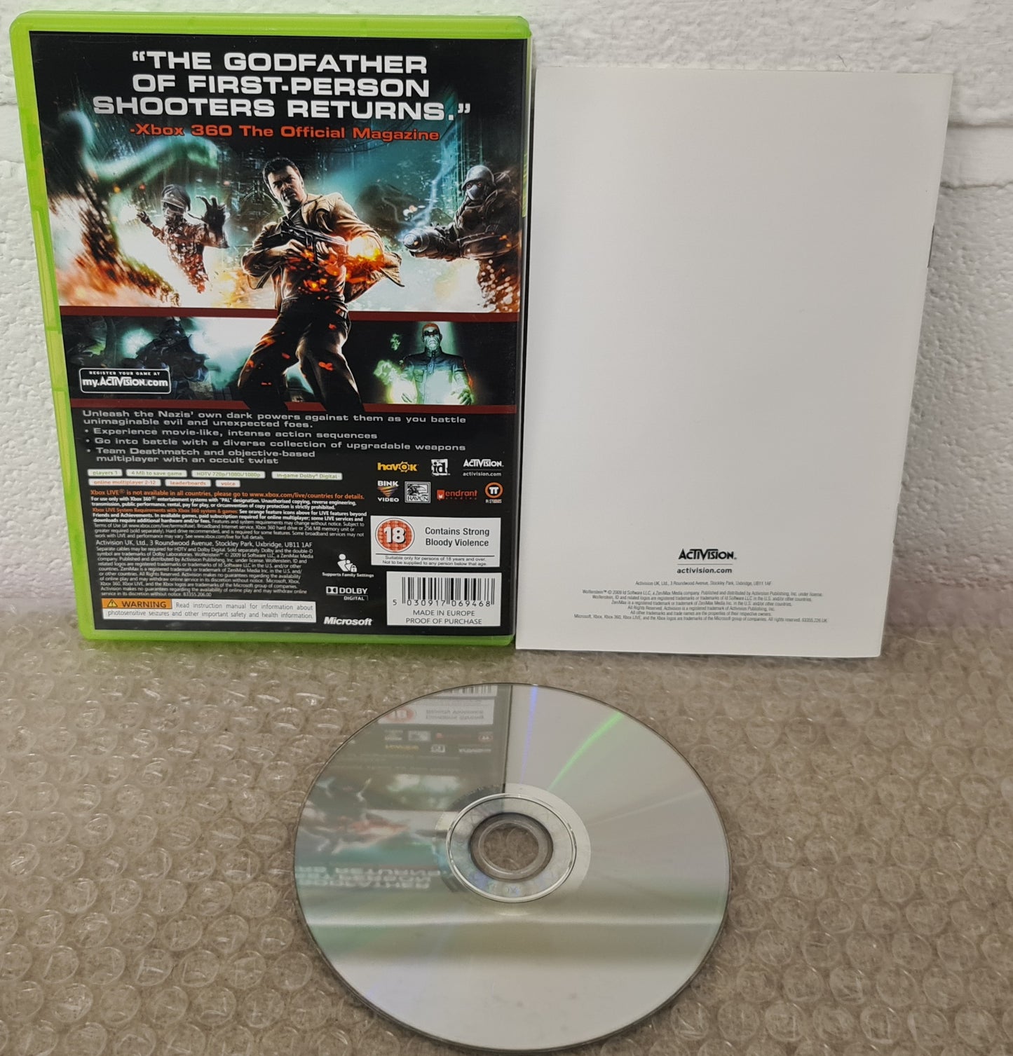 Wolfenstein Microsoft Xbox 360 Game