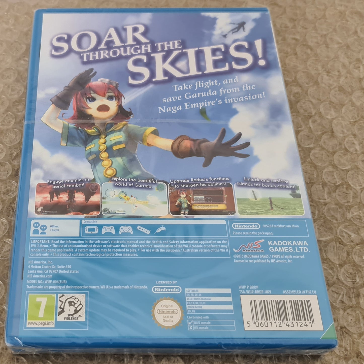 Brand New and Sealed Rodea The Sky Soldier Nintendo WiiU Game