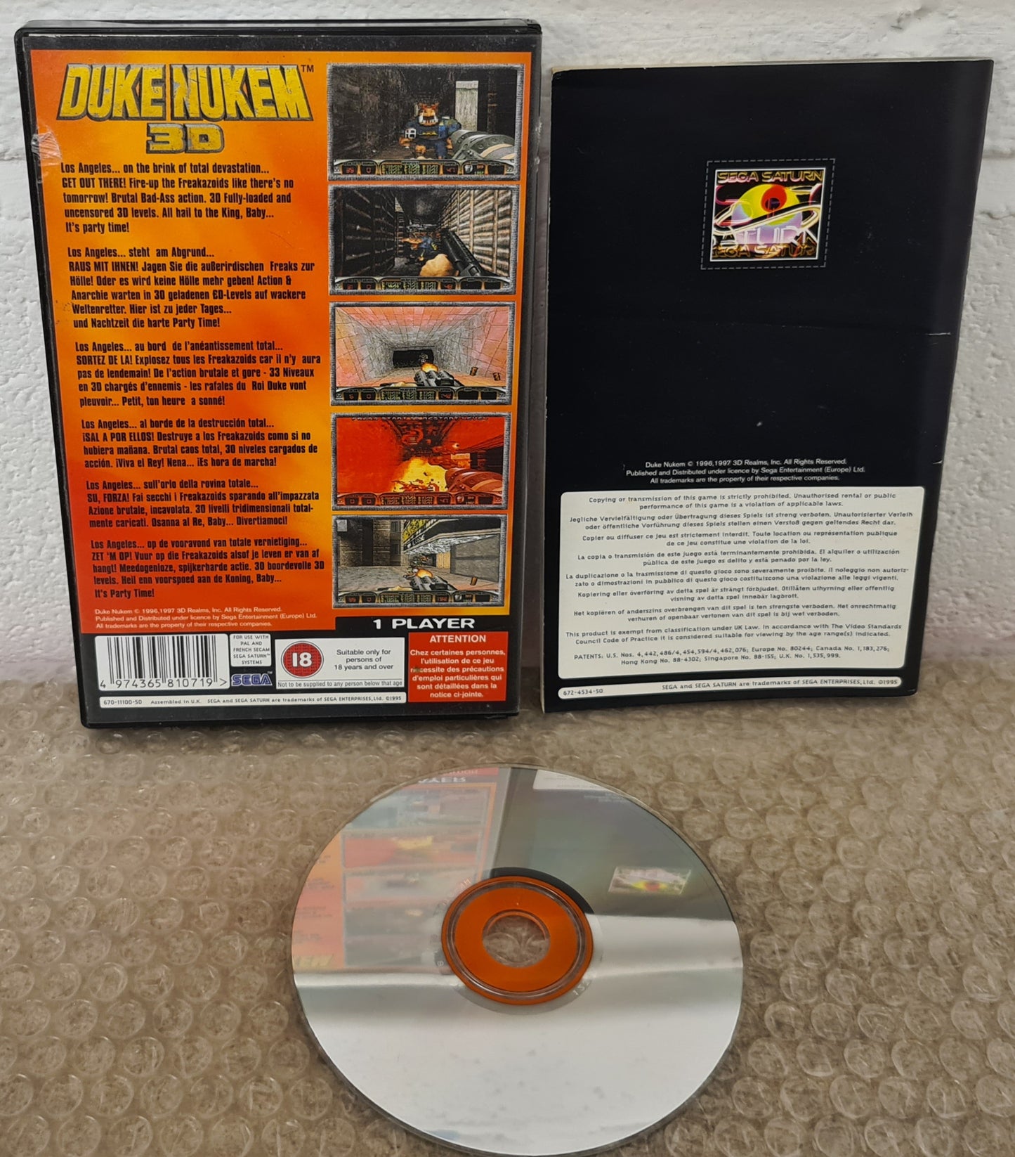 Duke Nukem 3D (Sega Saturn) Game