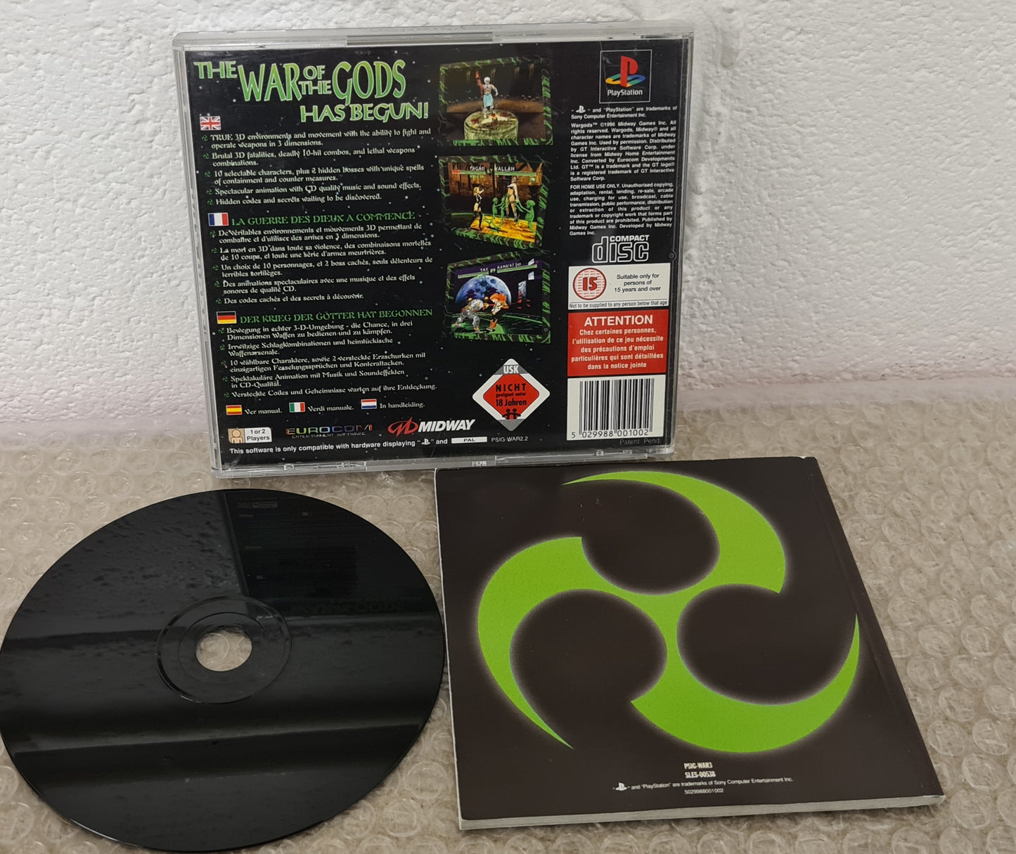 War Gods Sony Playstation 1 (PS1) RARE Game